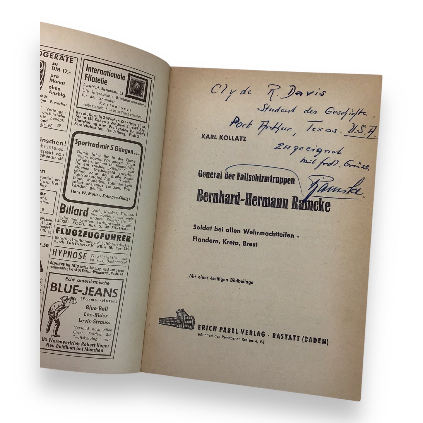 Two Original Der Landser WW2 German Combat Paperbacks | Featuring Generals Nehring & Ramcke