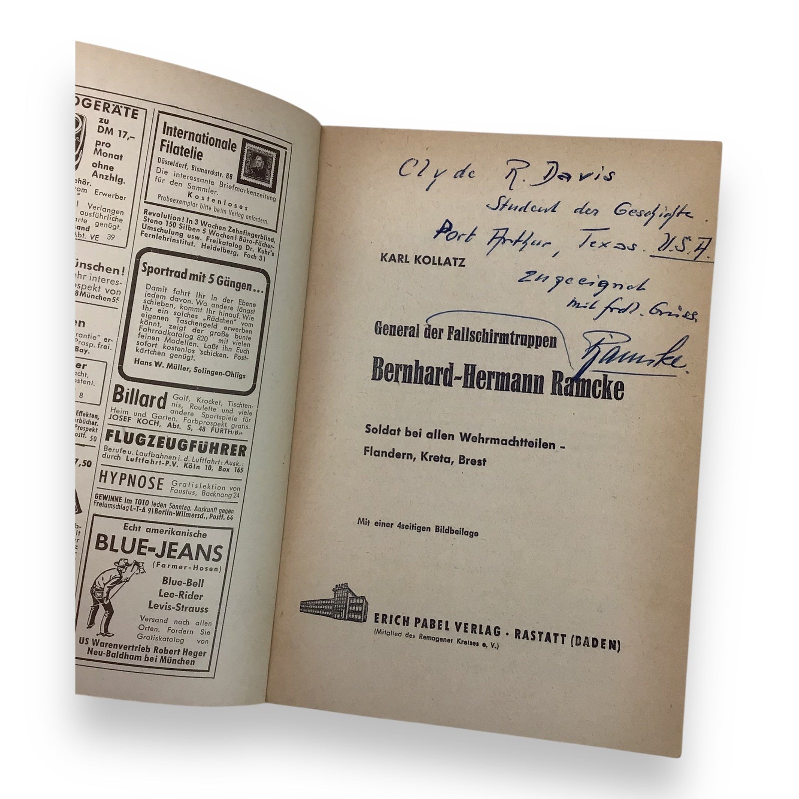 Two Original Der Landser WW2 German Combat Paperbacks | Featuring Generals Nehring & Ramcke