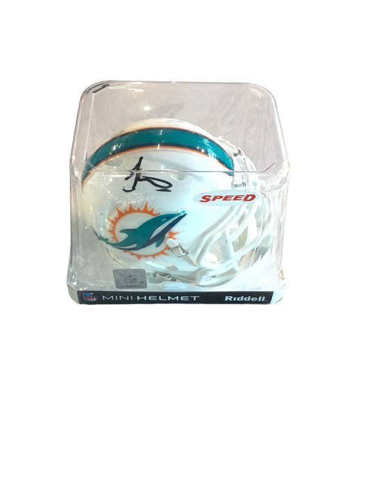 Tyreek Hill Dolphins Speed Mini Helmet with Beckett Certification