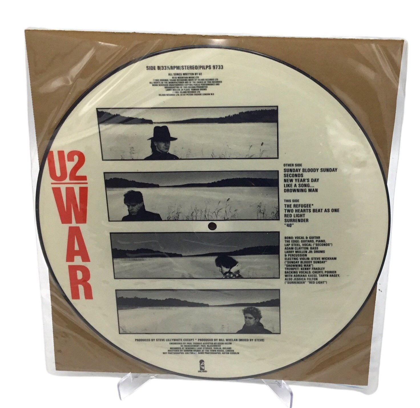 U2 WAR ピクチャーレコード ピクチャーディスク 1983年 初版 LP U2 War - Black Rim & Stamped Townhouse UK picture disc LP