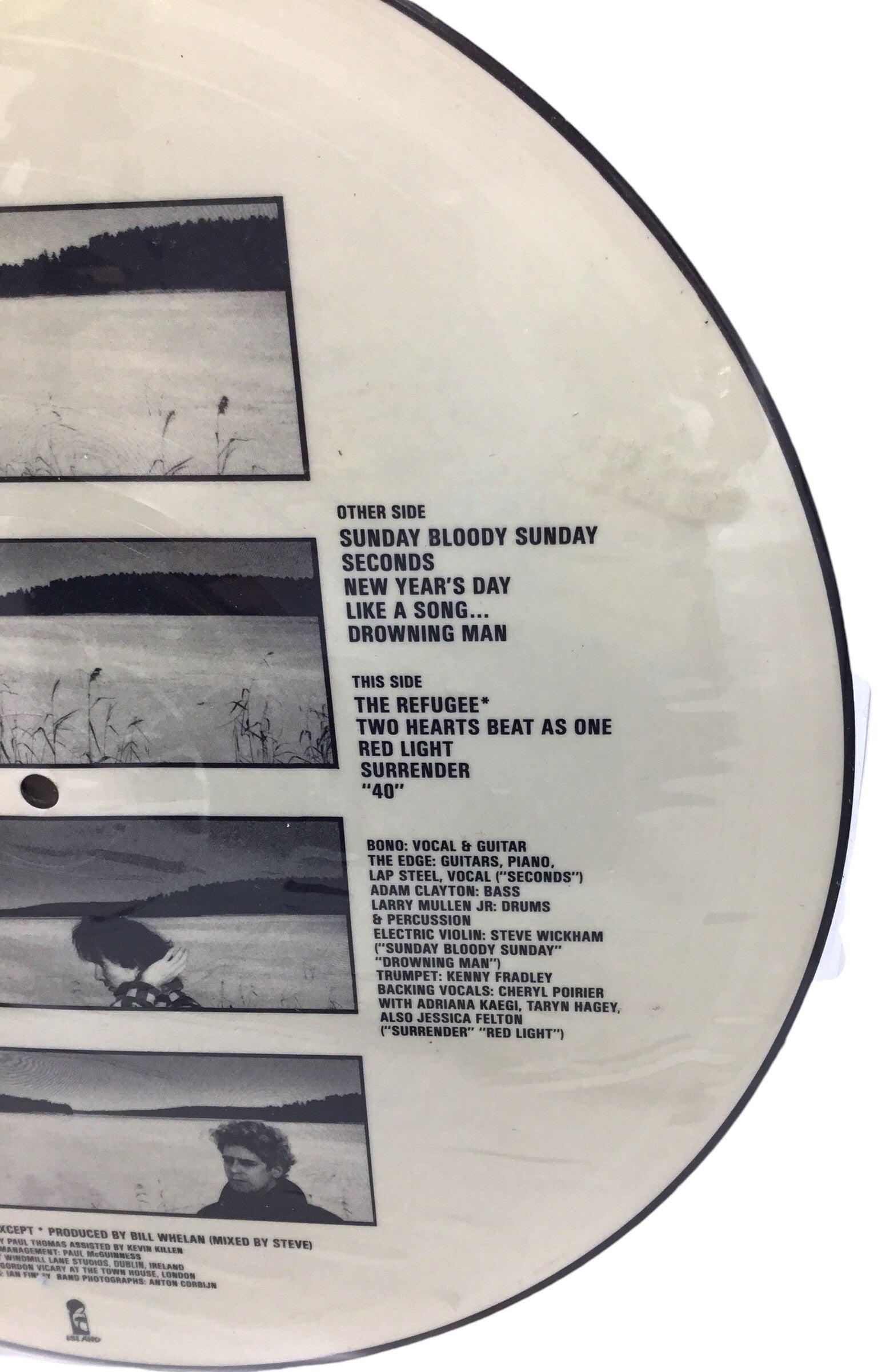 U2 WAR ピクチャーレコード ピクチャーディスク 1983年 初版 LP U2 War - Black Rim & Stamped Townhouse UK picture disc LP
