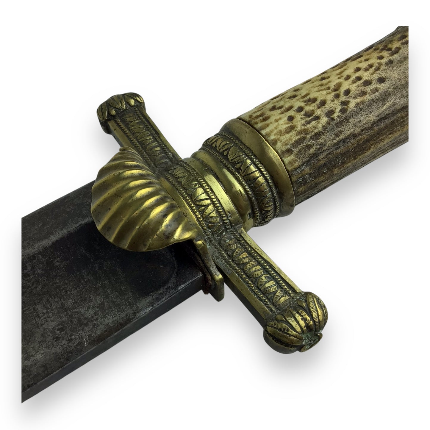 US Civil War Confederate Short Sword w/Antler Grip – 1780 European Blade