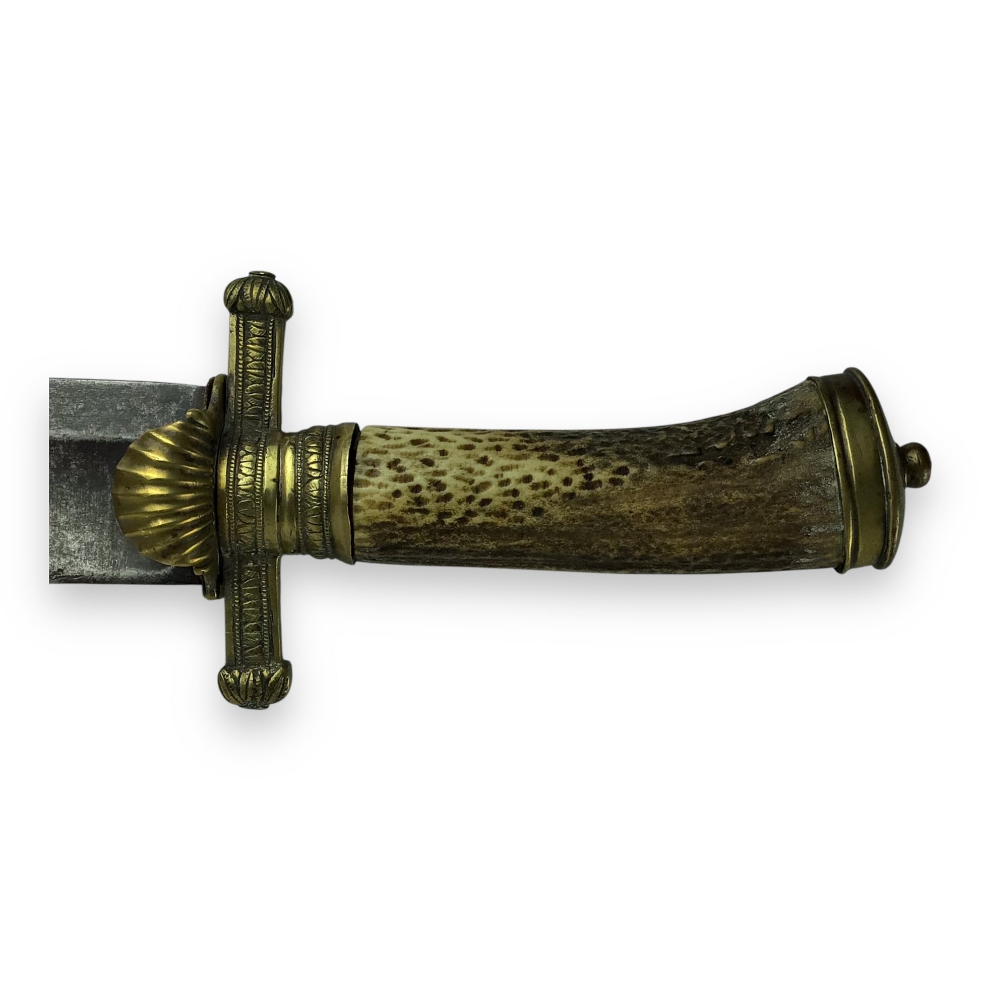 US Civil War Confederate Short Sword w/Antler Grip – 1780 European Blade