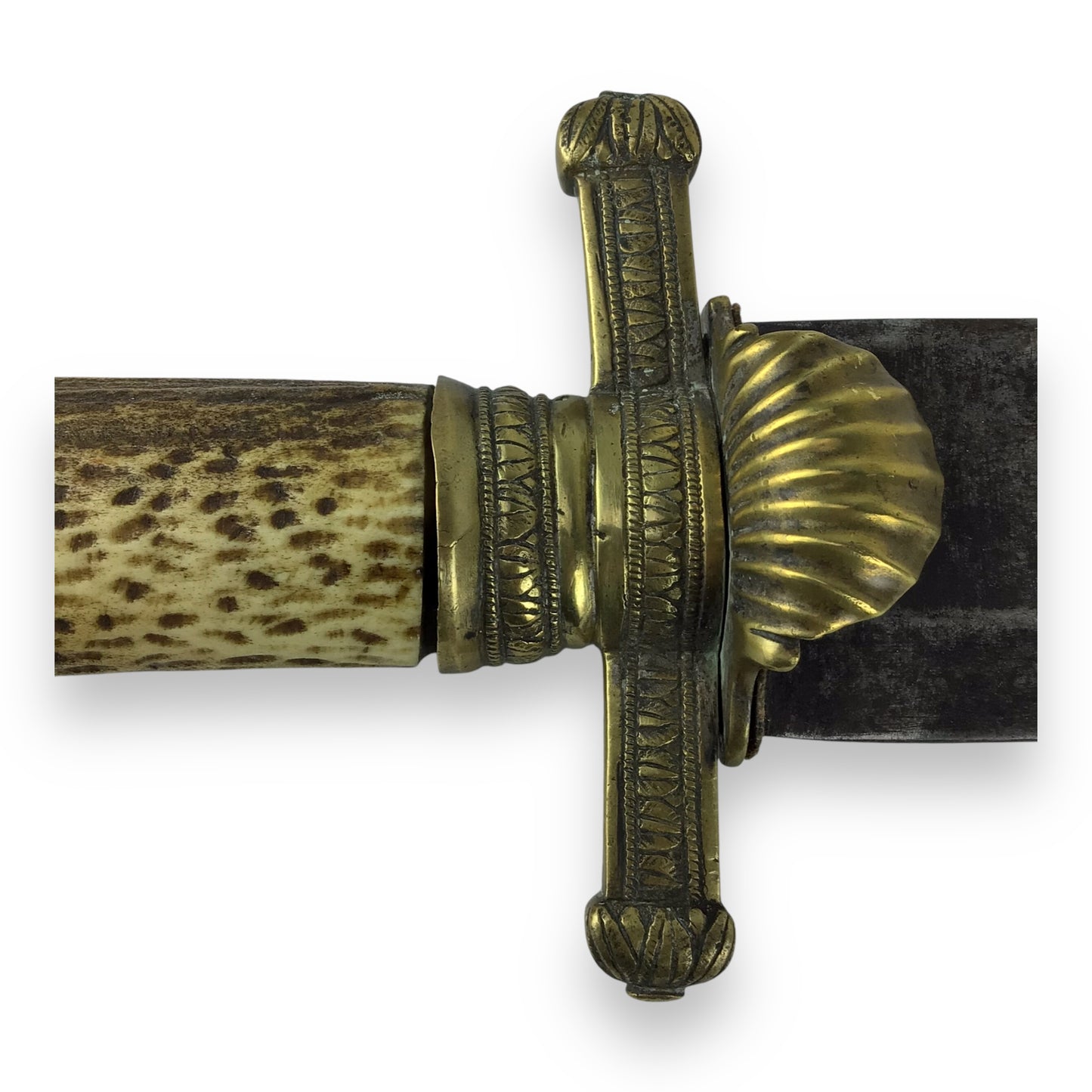 US Civil War Confederate Short Sword w/Antler Grip – 1780 European Blade