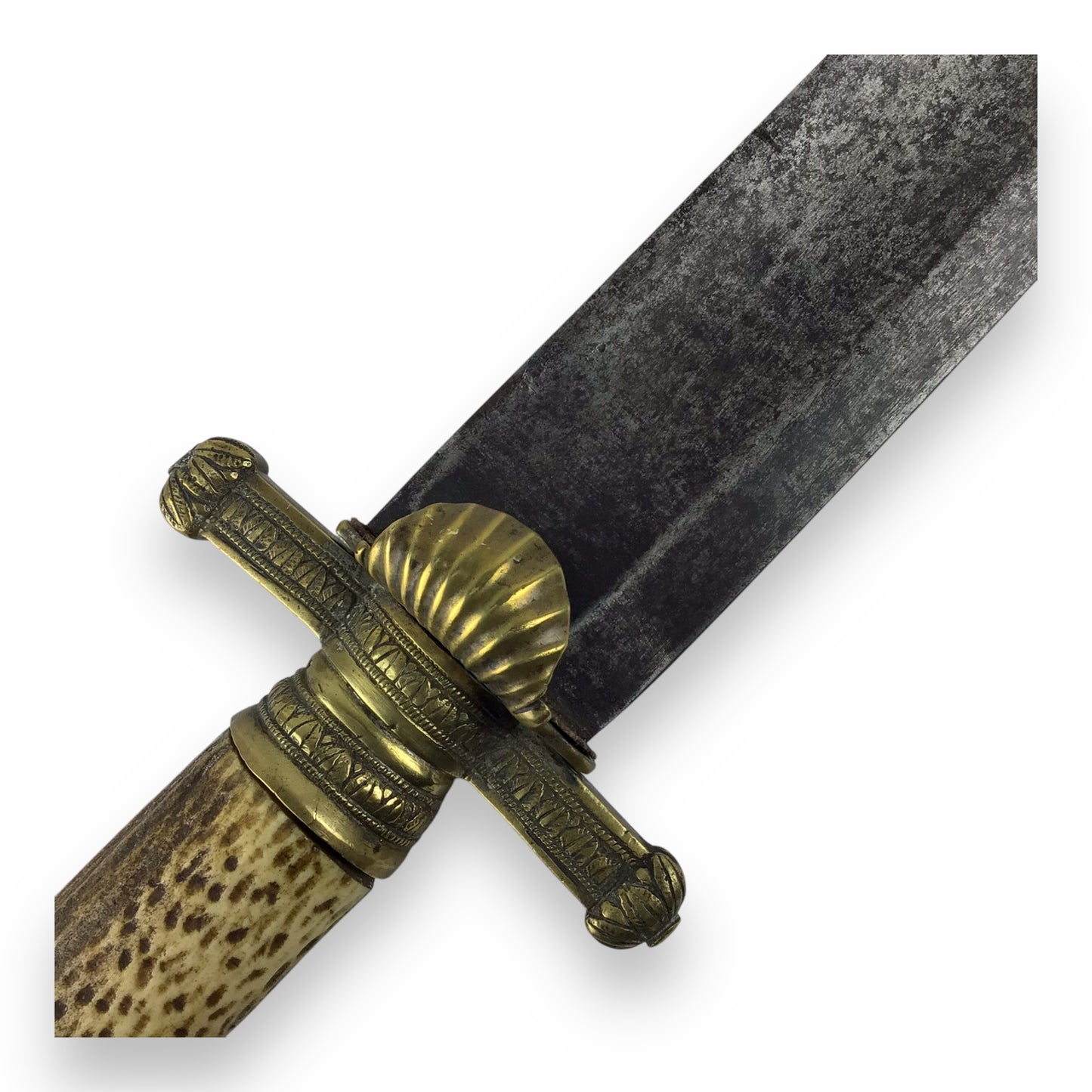 US Civil War Confederate Short Sword w/Antler Grip – 1780 European Blade