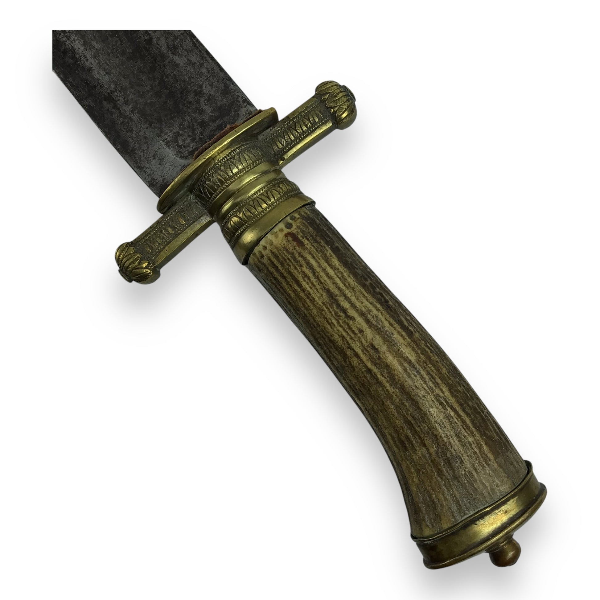 US Civil War Confederate Short Sword w/Antler Grip – 1780 European Blade