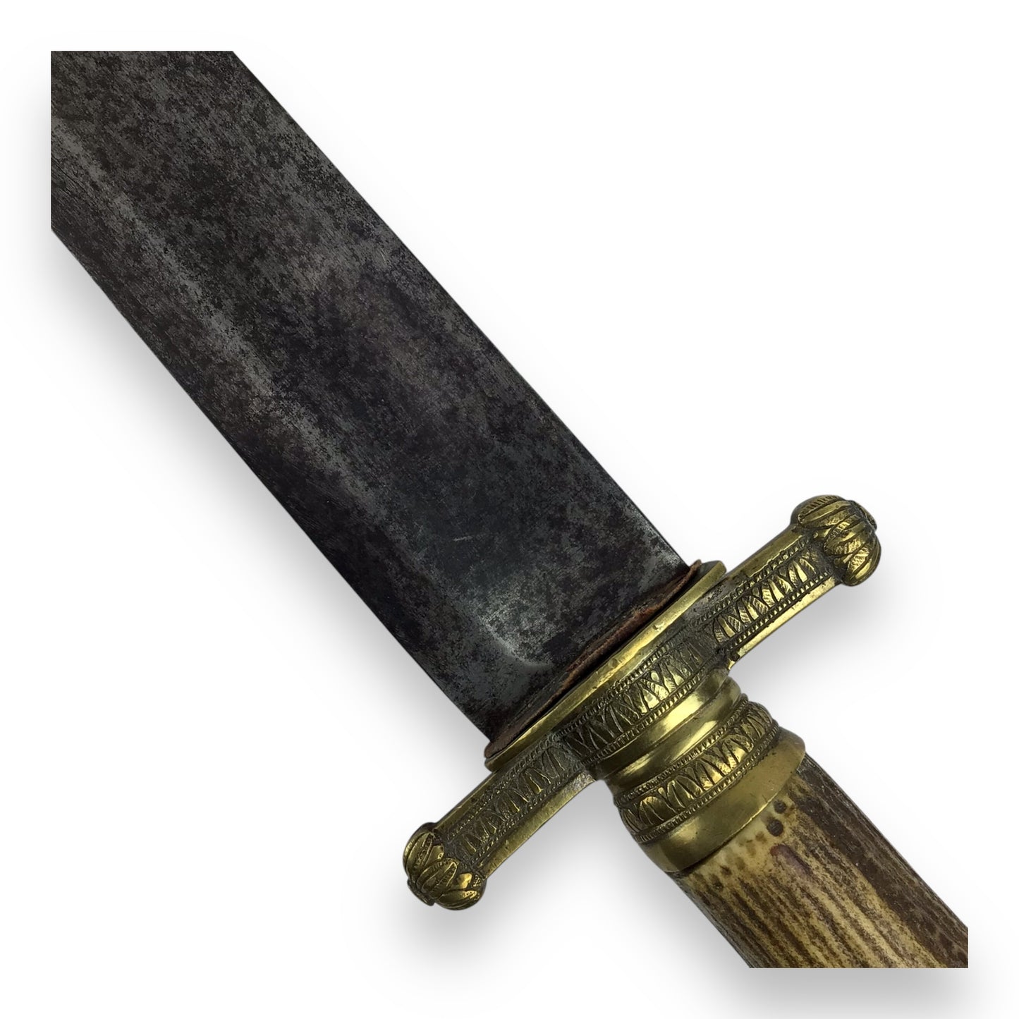 US Civil War Confederate Short Sword w/Antler Grip – 1780 European Blade