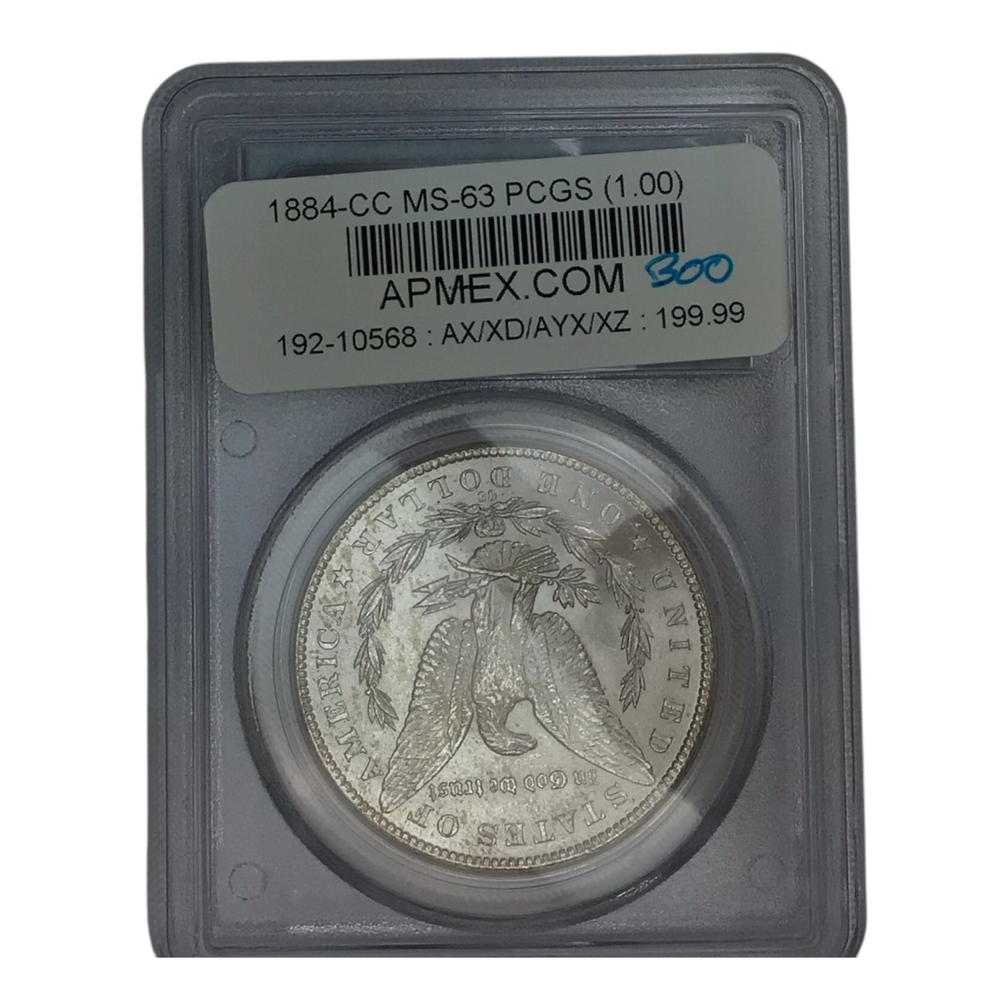 US Morgan Carson City Silver Dollar 1884-CC PCGS MS63