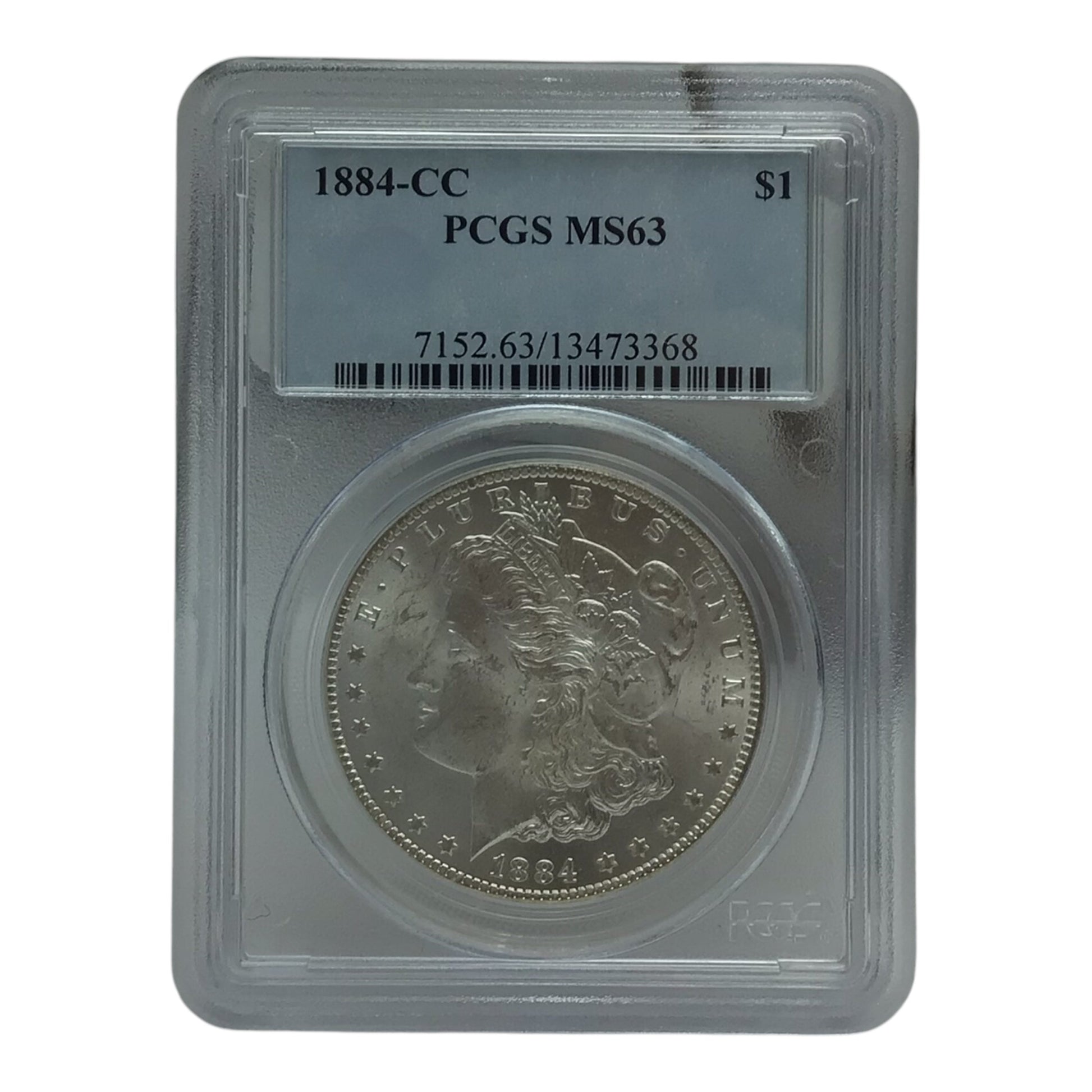 US Morgan Carson City Silver Dollar 1884-CC PCGS MS63