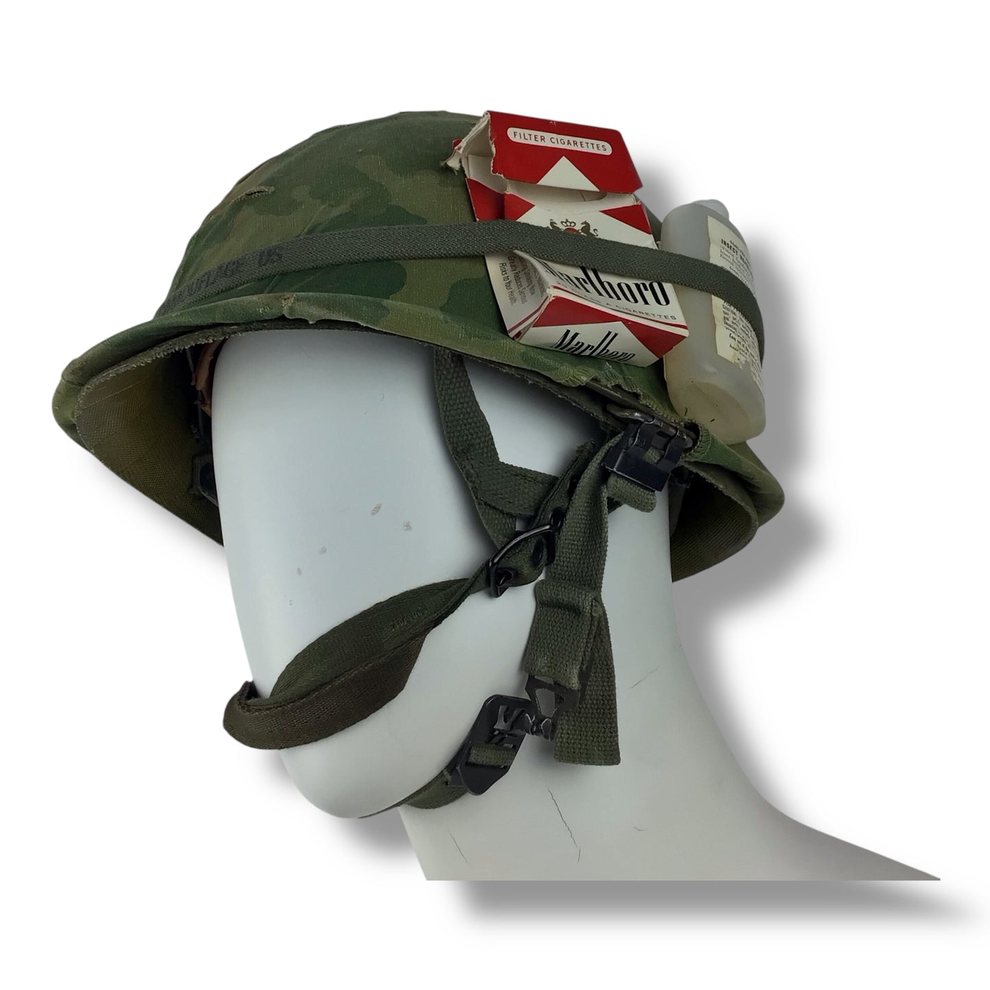 US Vietnam War Paratrooper Helmet with Shell, Band, and Accouterments