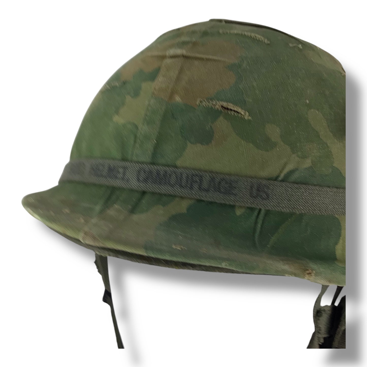 US Vietnam War Paratrooper Helmet with Shell, Band, and Accouterments