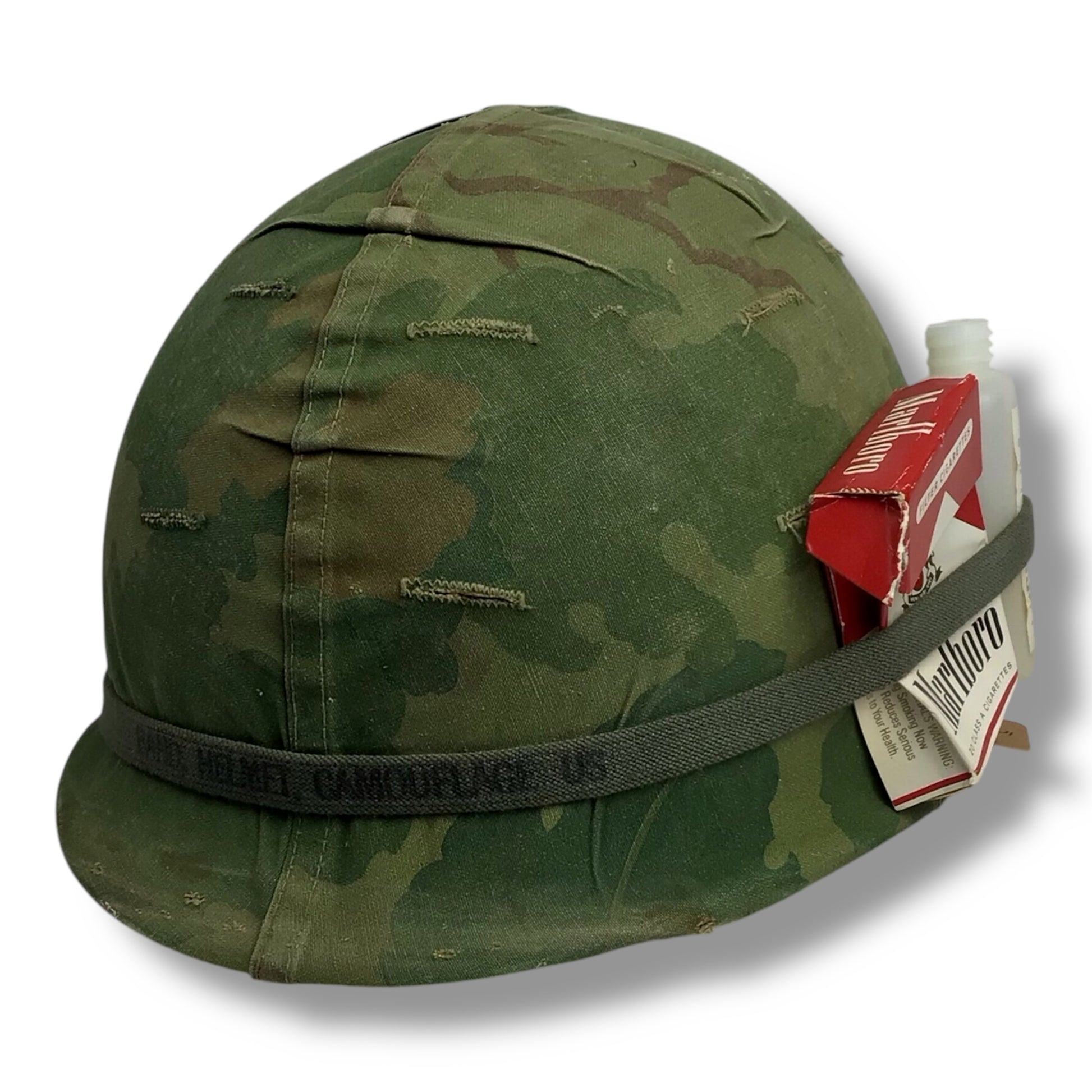 US Vietnam War Paratrooper Helmet with Shell, Band, and Accouterments