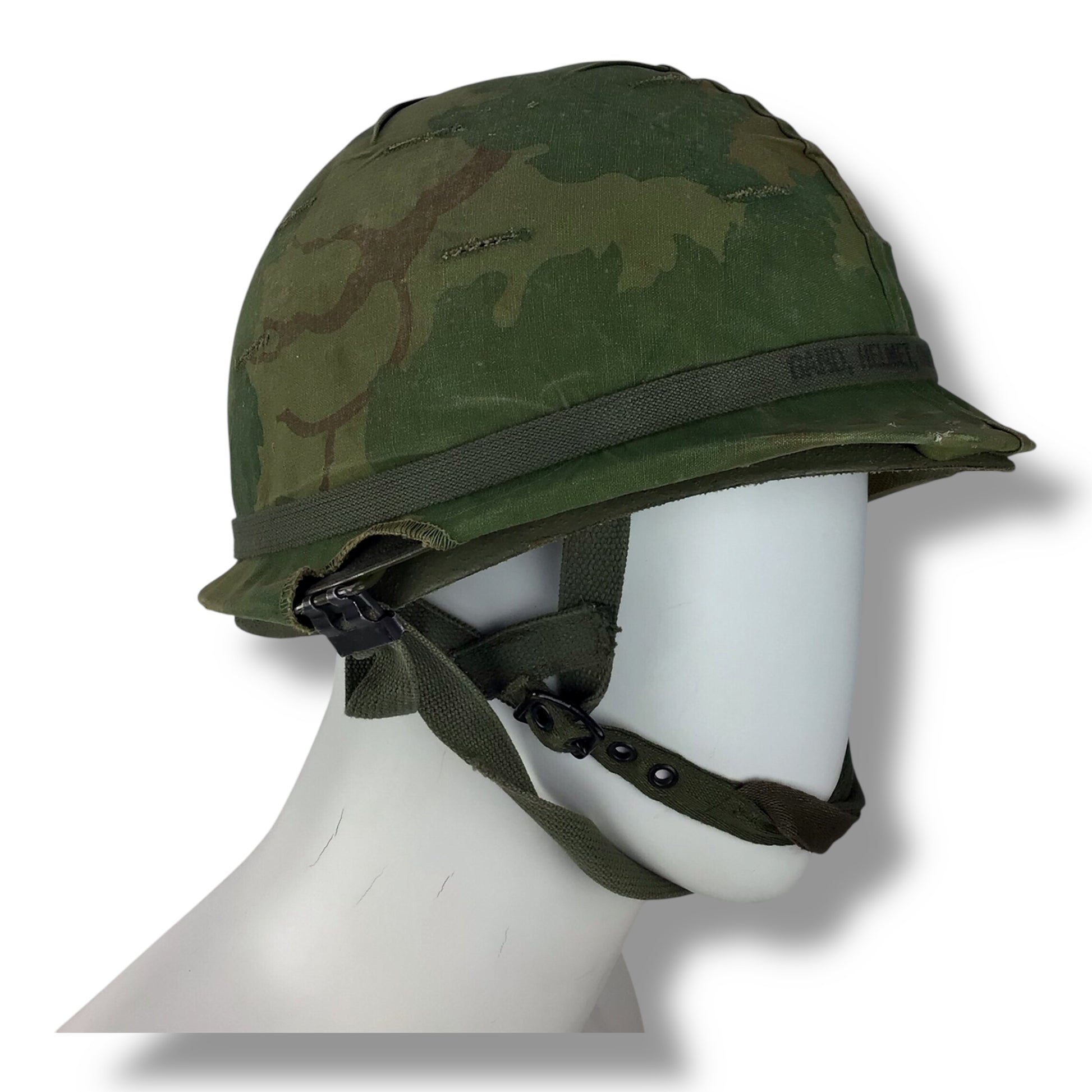 US Vietnam War Paratrooper Helmet with Shell, Band, and Accouterments