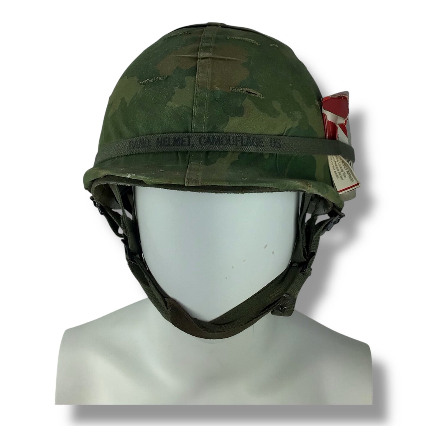 US Vietnam War Paratrooper Helmet with Shell, Band, and Accouterments