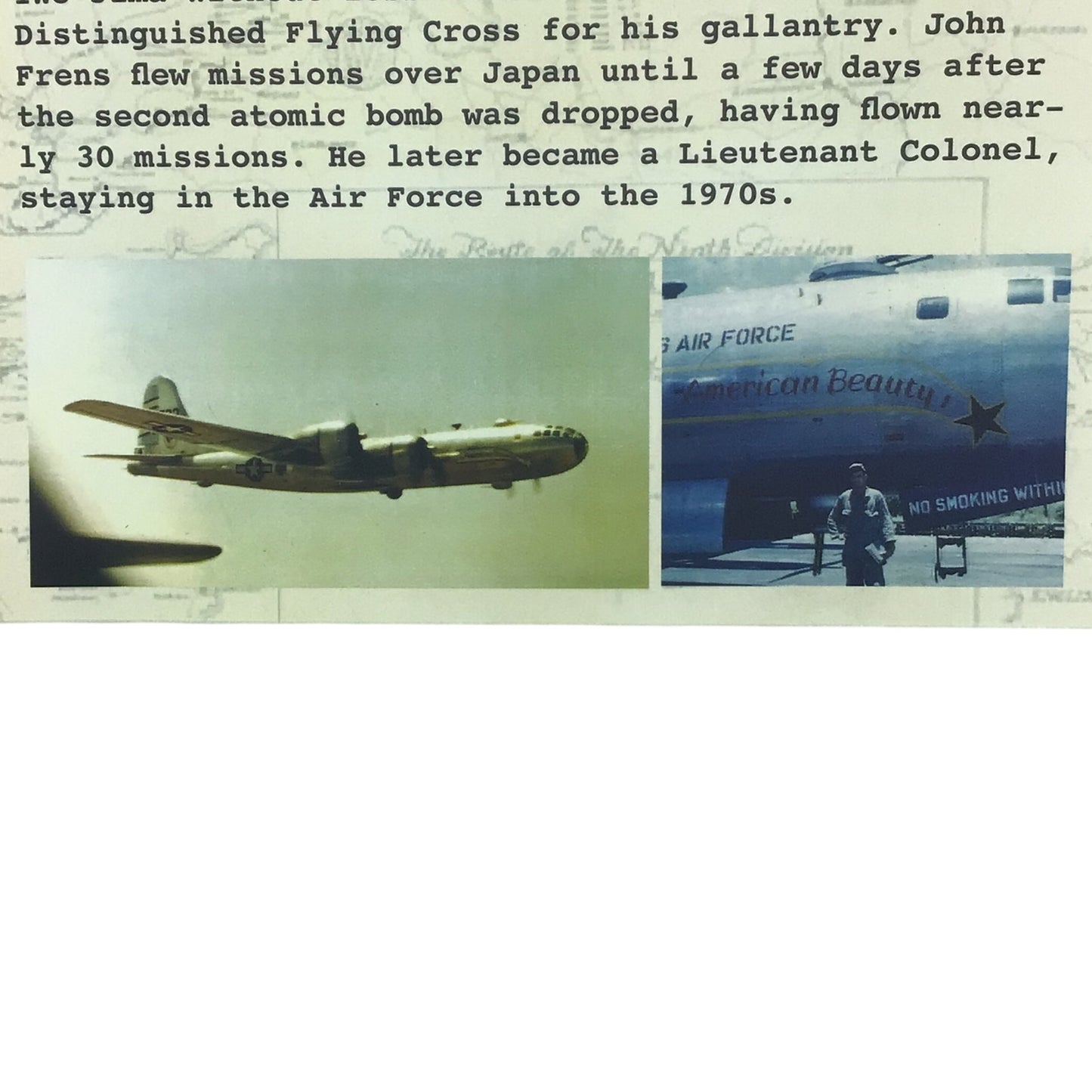 US WW2 Bomber Pilot Grouping of Lieutenant Colonel John R. Frens