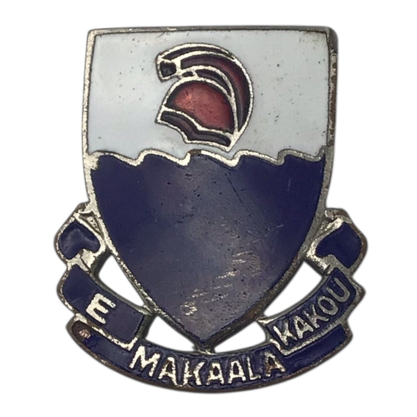 US WW2 DUI Pin Crest of 299th Infantry Regiment - Makaala Kakou