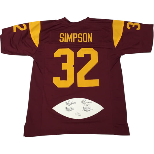 USC Trojans Legends Jersey Signed by O.j. Simpson, Marcus Allen, Charles White, Mike Garrett - JSA COA
