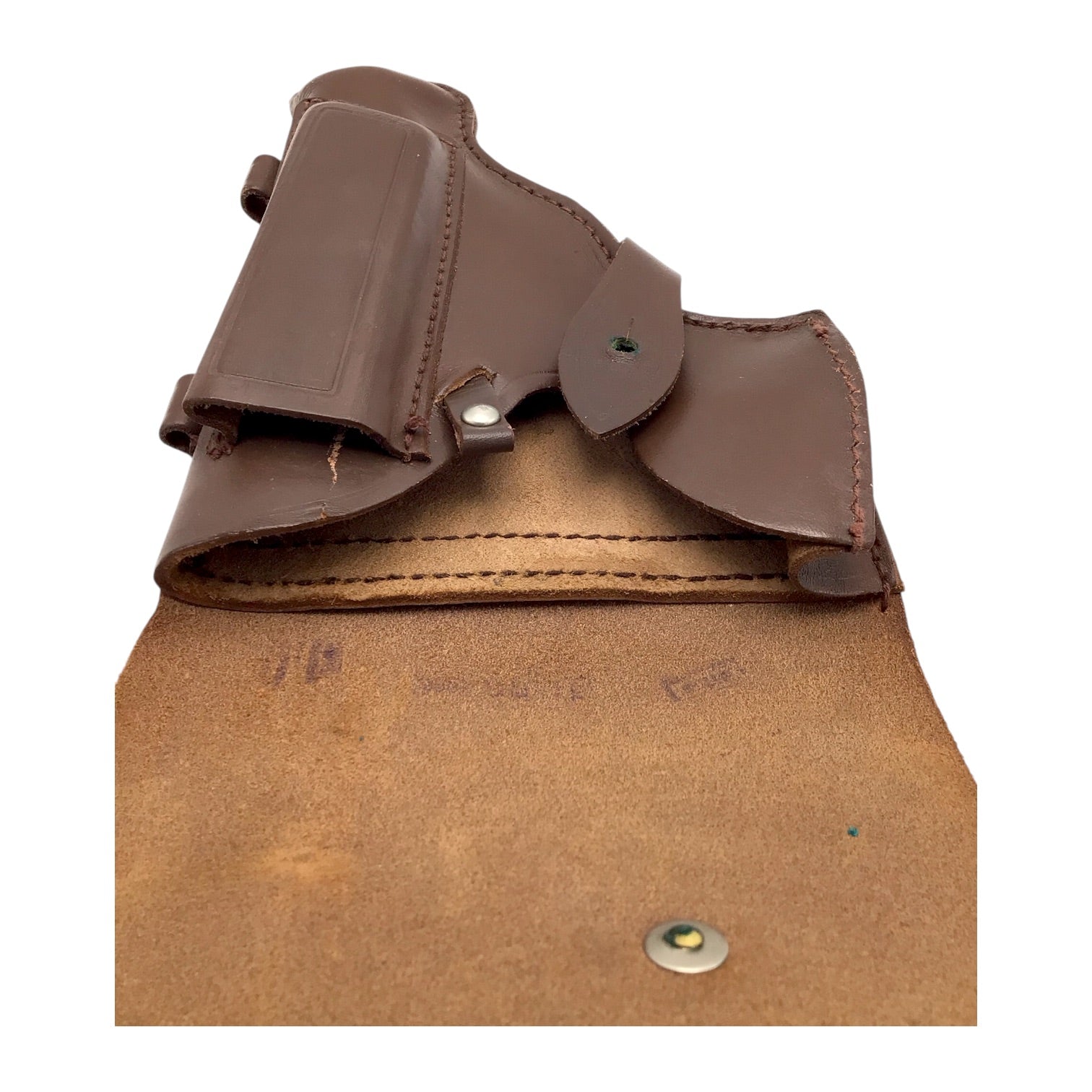 USSR\Russian Military Soviet Army Makarov PM Pistol Belt Holster – Brown Leather with Cleaning Rod