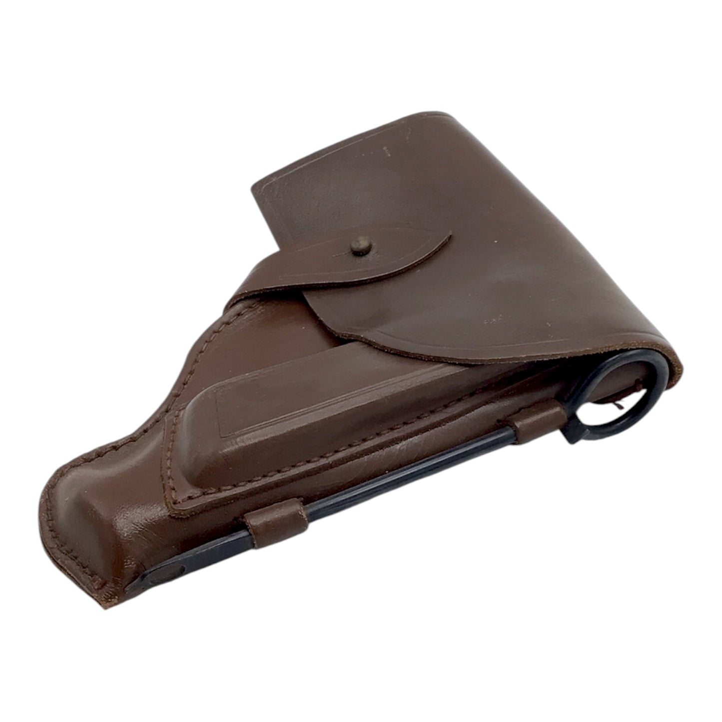 USSR\Russian Military Soviet Army Makarov PM Pistol Belt Holster – Brown Leather with Cleaning Rod