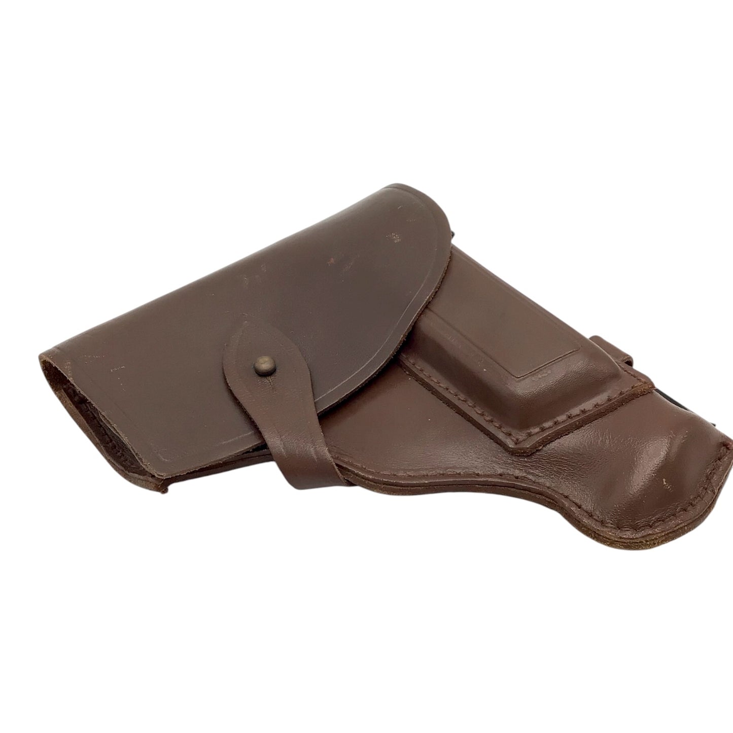 USSR\Russian Military Soviet Army Makarov PM Pistol Belt Holster – Brown Leather with Cleaning Rod
