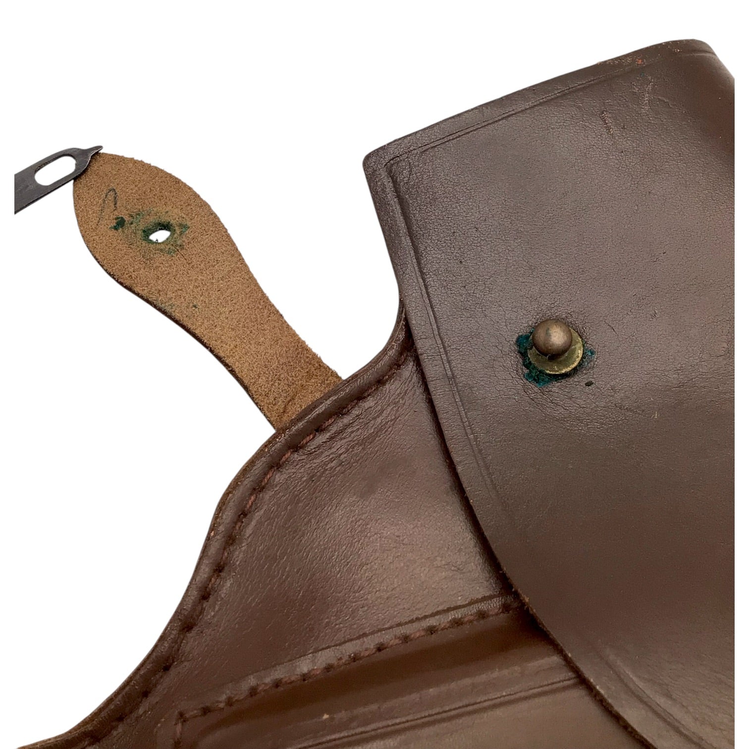 USSR\Russian Military Soviet Army Makarov PM Pistol Belt Holster – Brown Leather with Cleaning Rod