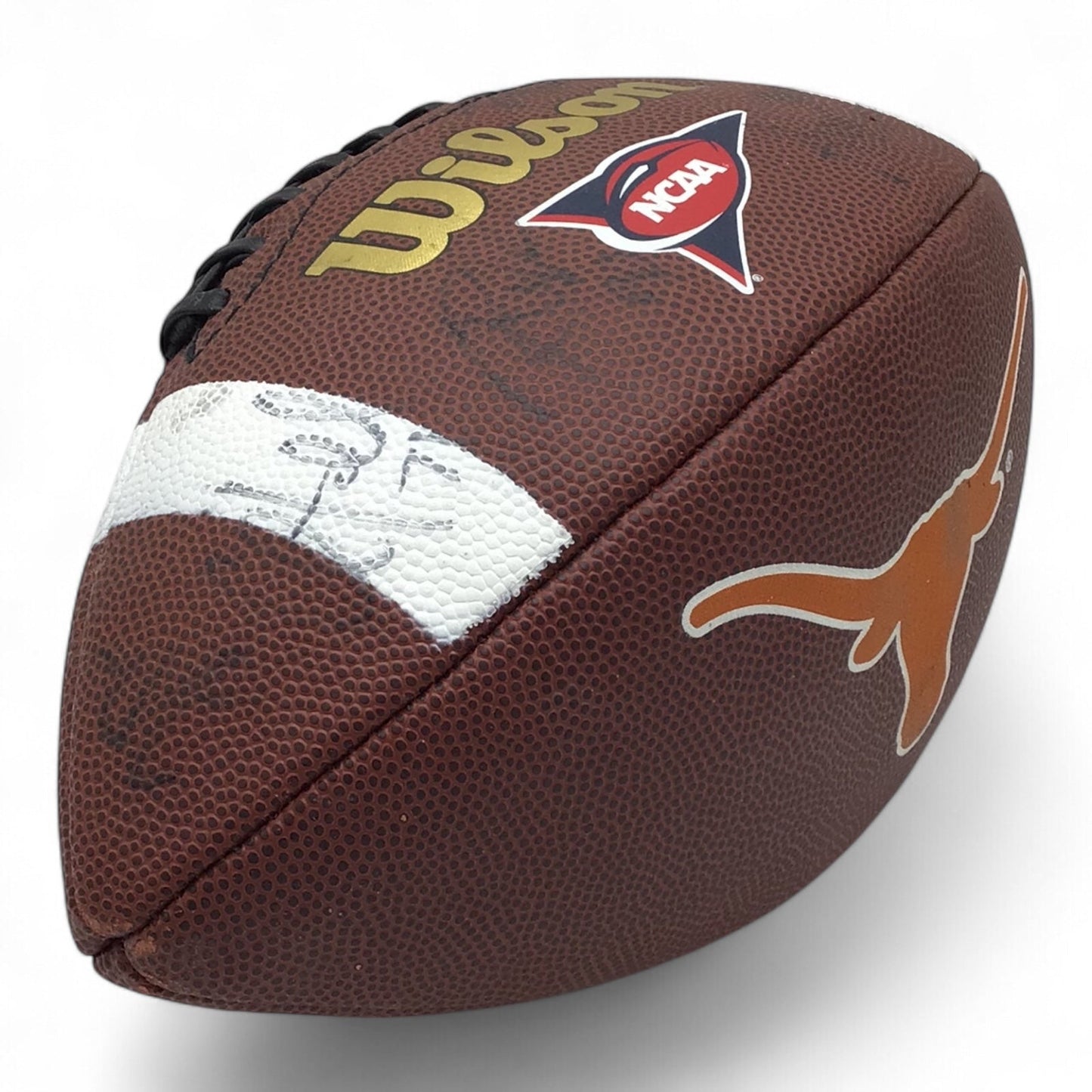 UT Mack Brown Signed Wilson NCAA Football - Player Signatures JSA