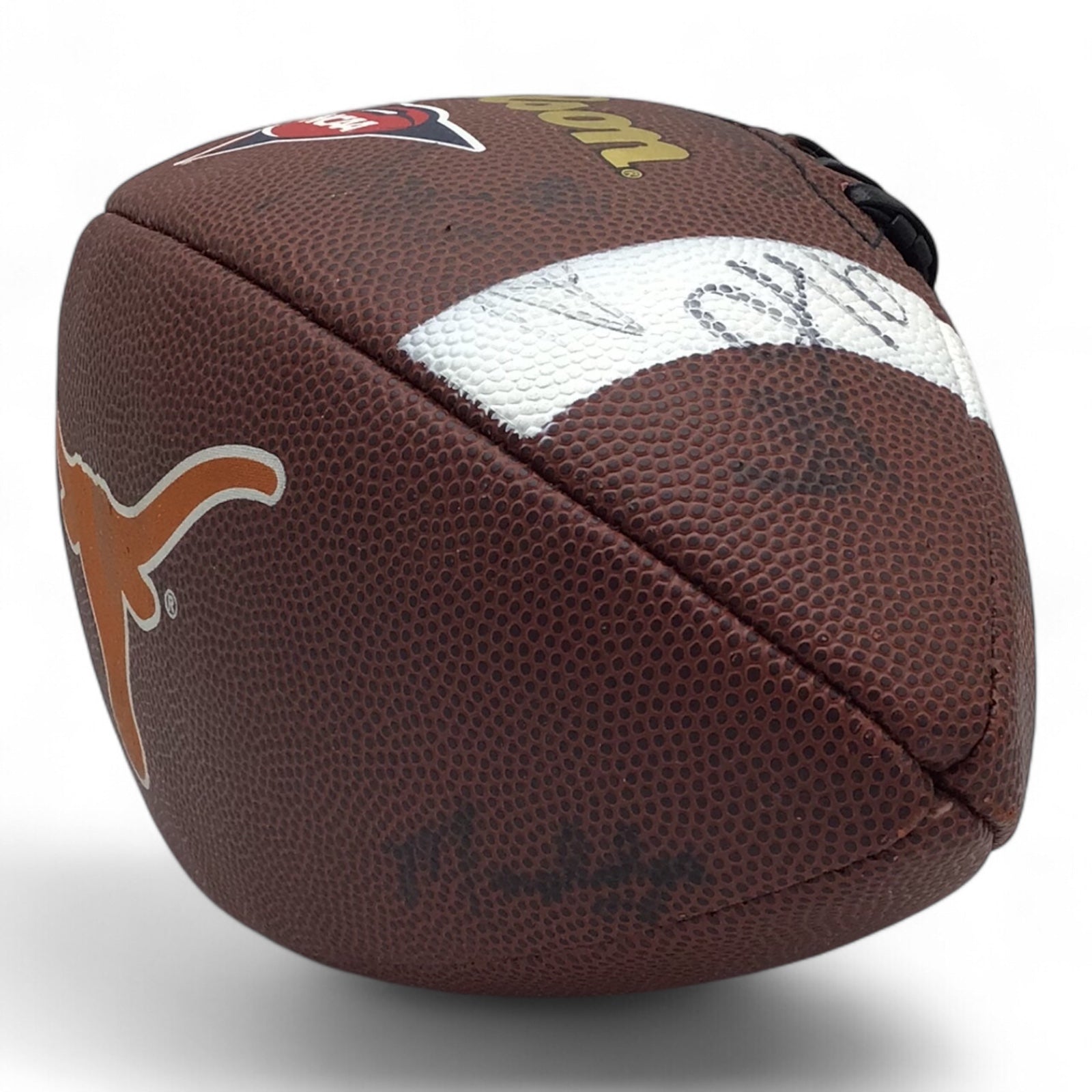 UT Mack Brown Signed Wilson NCAA Football - Player Signatures JSA