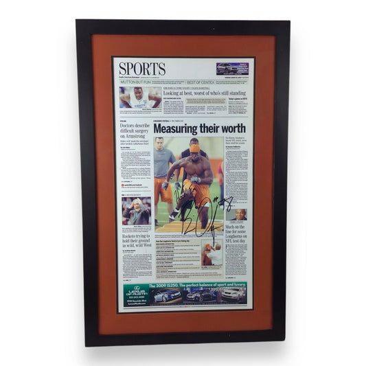 UT Newspaper Article Signed by Texas Longhorns Legend Brian Orakpo