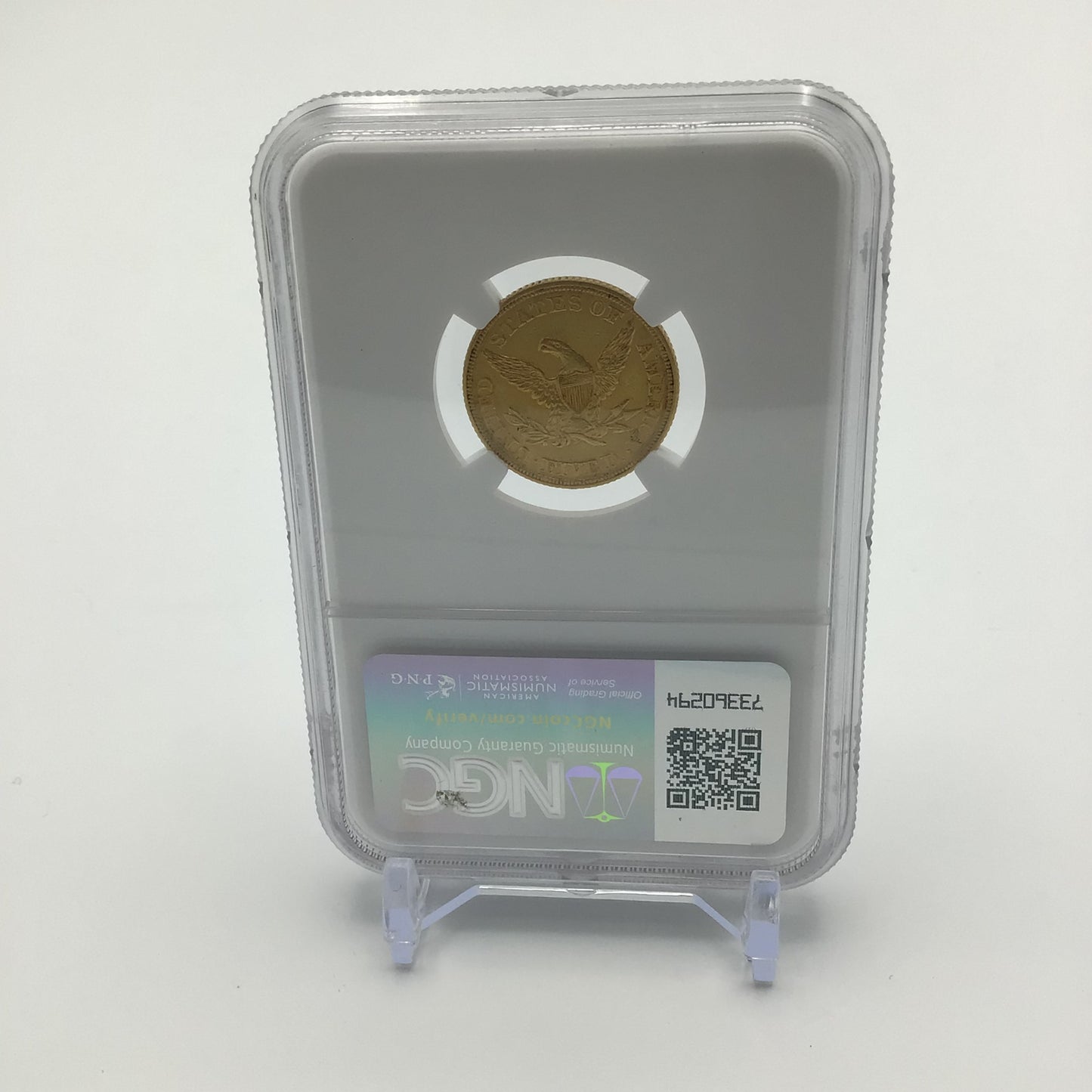 U.S. 1855 Five Dollar Coin AU 58