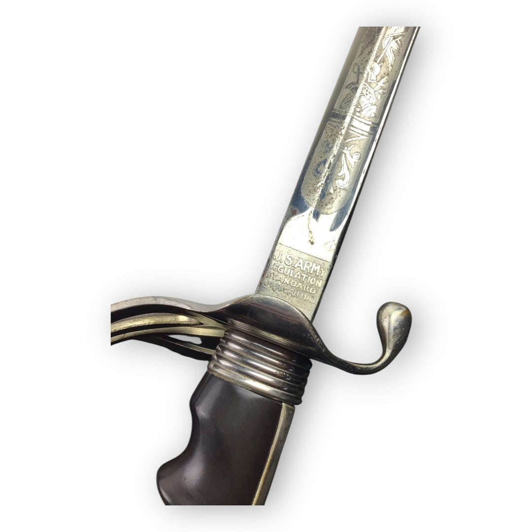 U.S. 1902 Pattern Army Officer’s Saber - Named & Engraved, WW2-Era