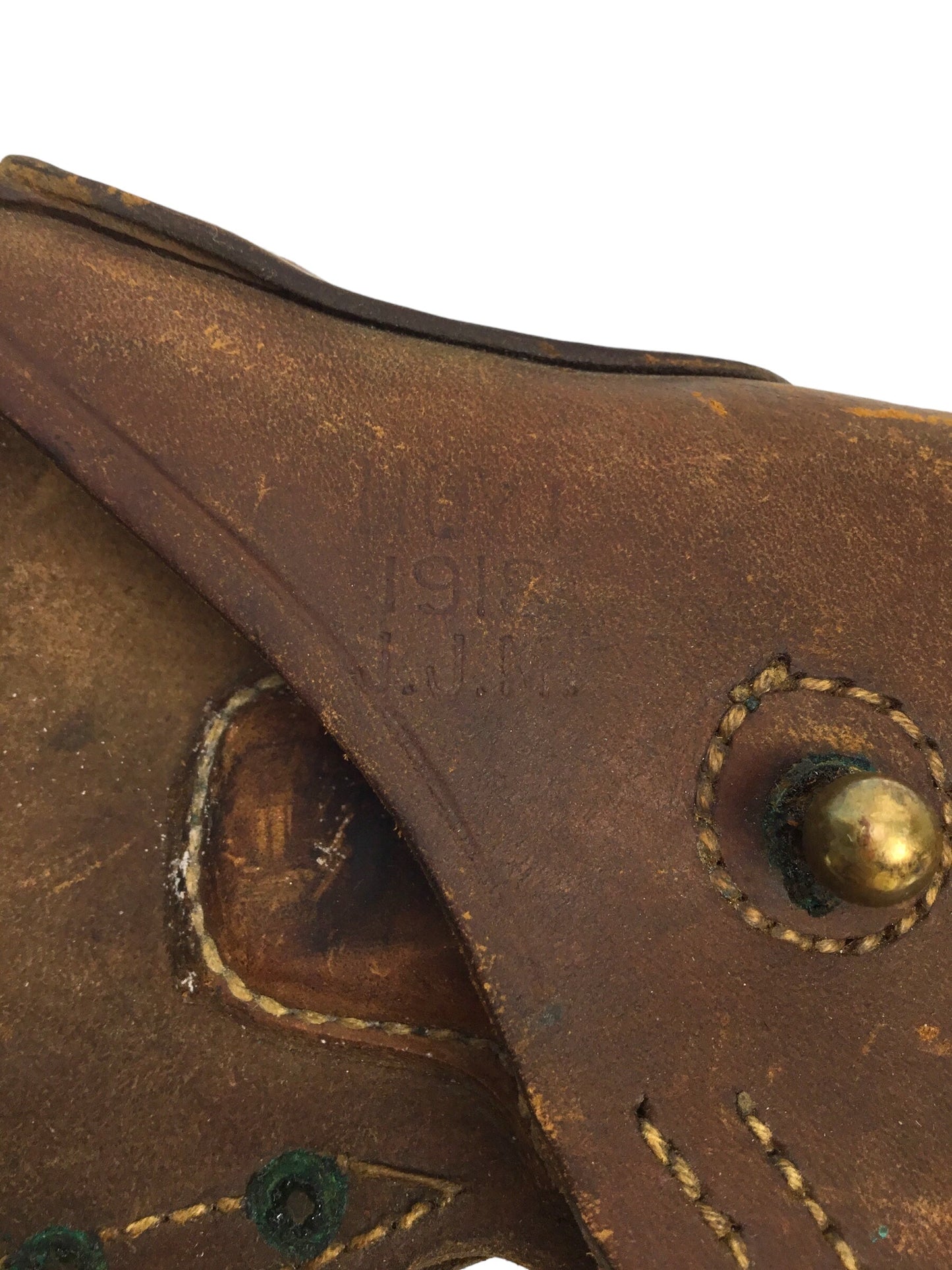 U.S. 1911 Leather Pistol Holster marked 1918, "J.J.M."