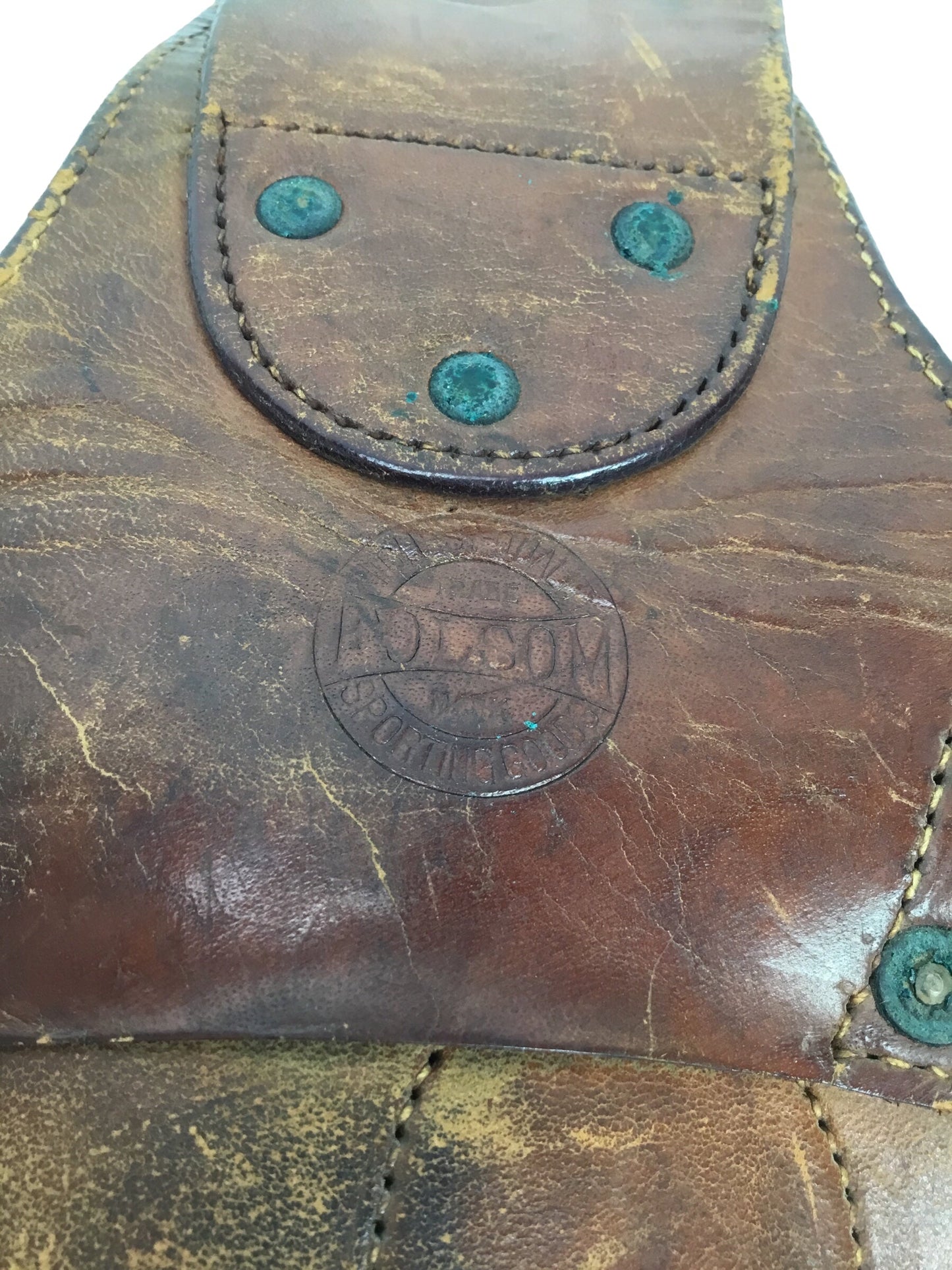 U.S. 1911 Leather Pistol Holster marked "Folsom Sporting Goods"