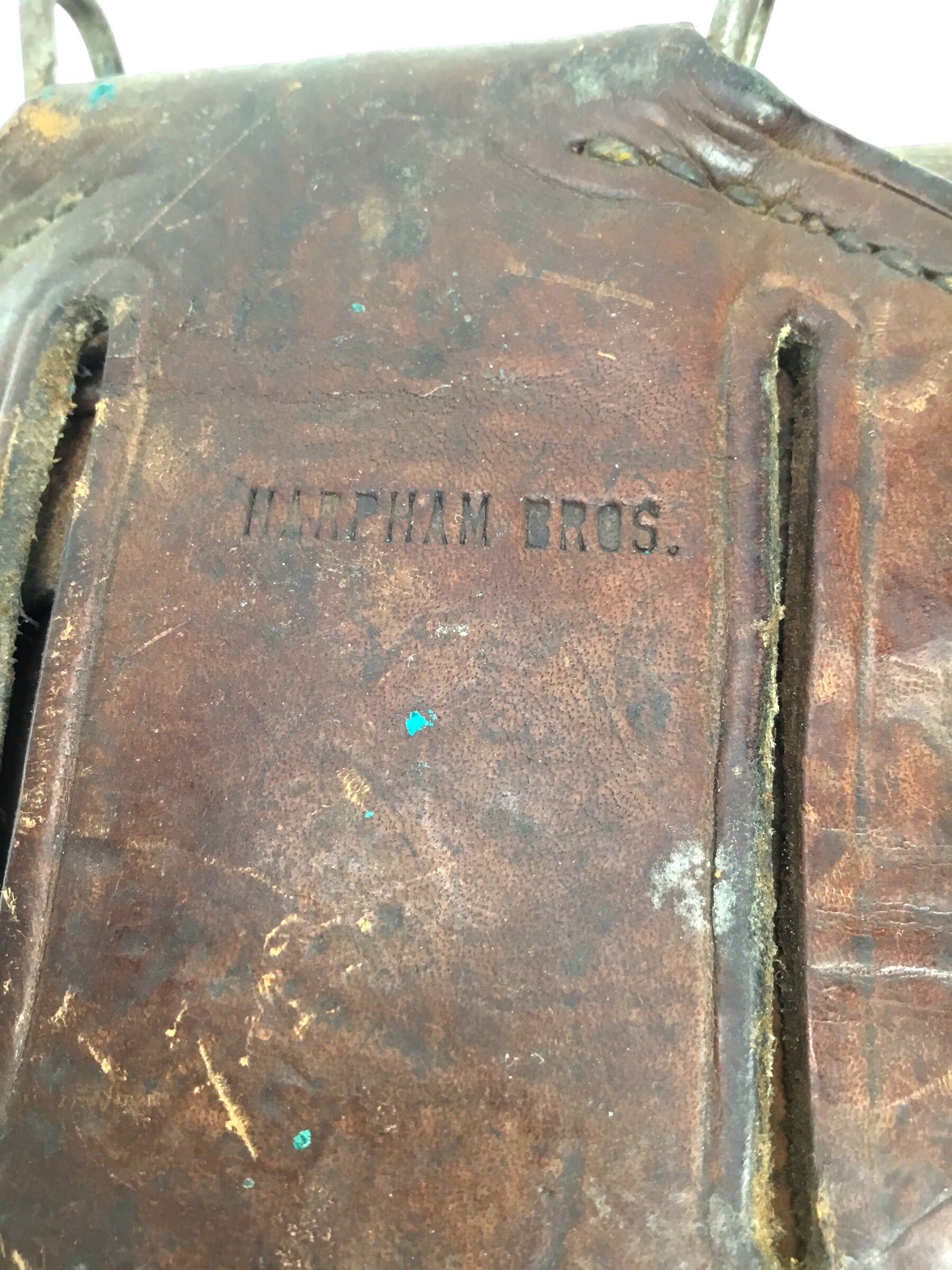 U.S. 1911 Leather Pistol Holster marked "U.S." on flap, further marked "Harpham Bros."