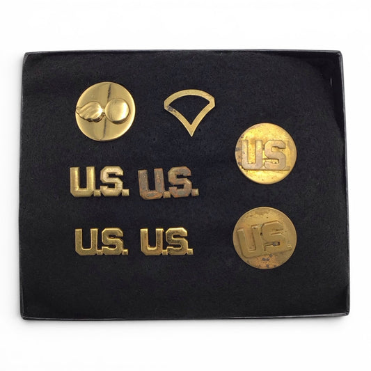 U.S. Army Enlisted Ordnance Pin Set in Riker Display Box | 1940s–1950s