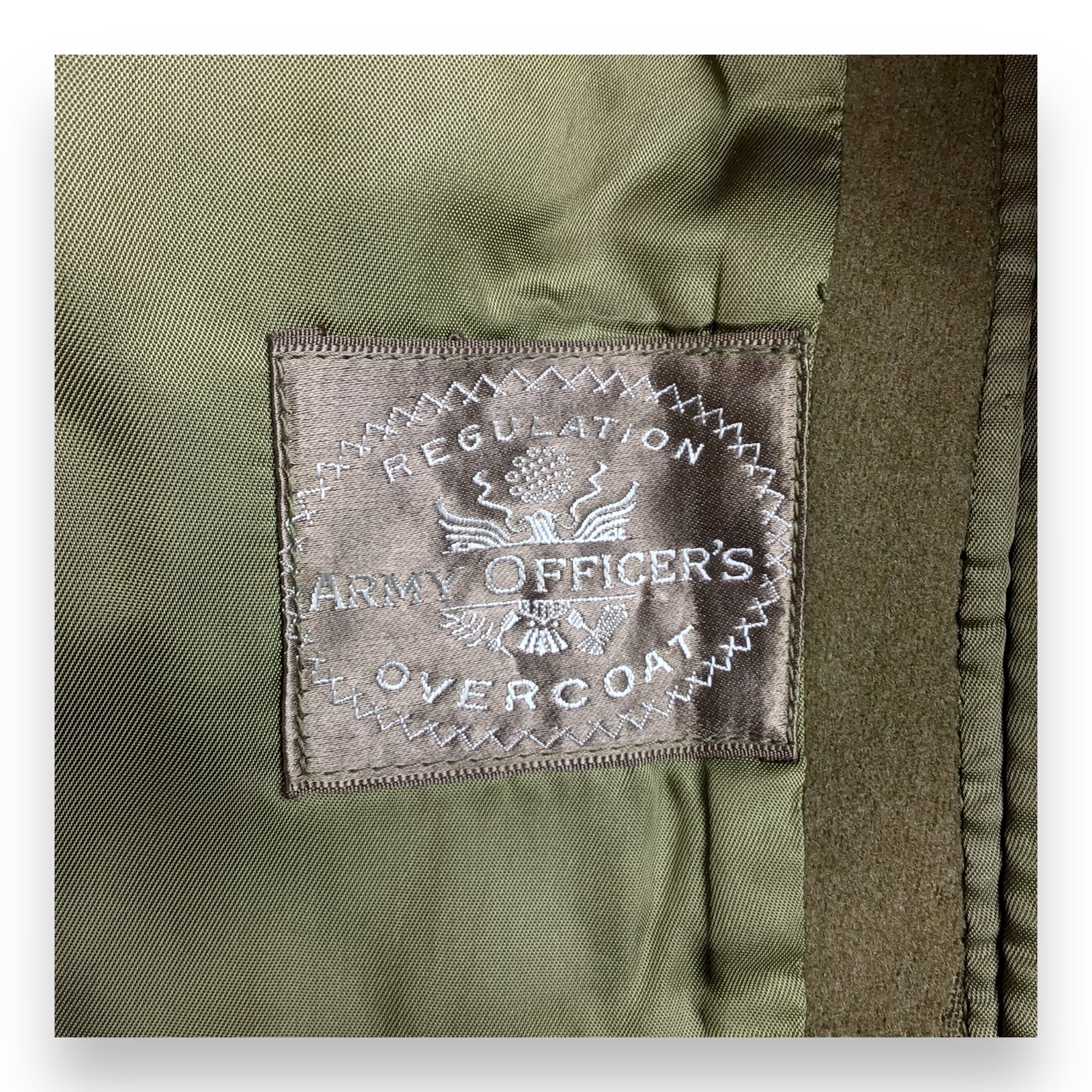 U.S. Army Officer’s WWII-Era Olive Wool Overcoat – Double-Breasted Melton