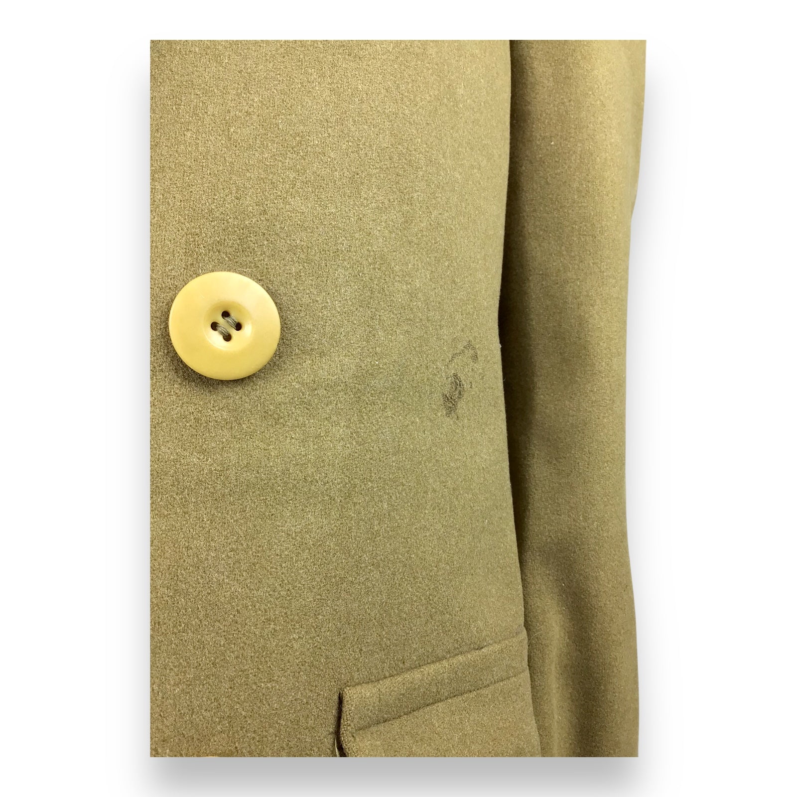 U.S. Army Officer’s WWII-Era Olive Wool Overcoat – Double-Breasted Melton