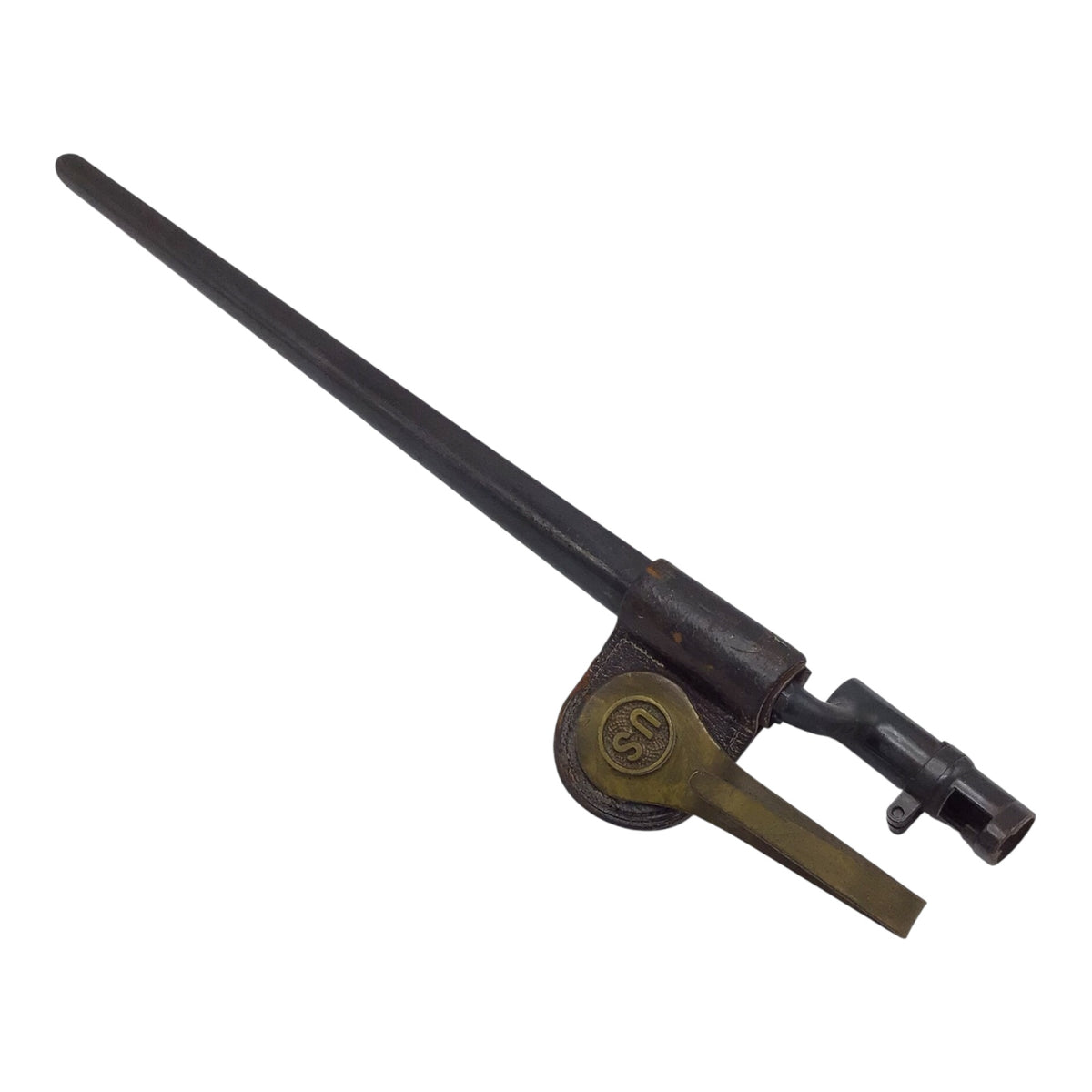 U.S. Model 1873 Springfield Trapdoor Socket Bayonet with Brass Hook Scabbard