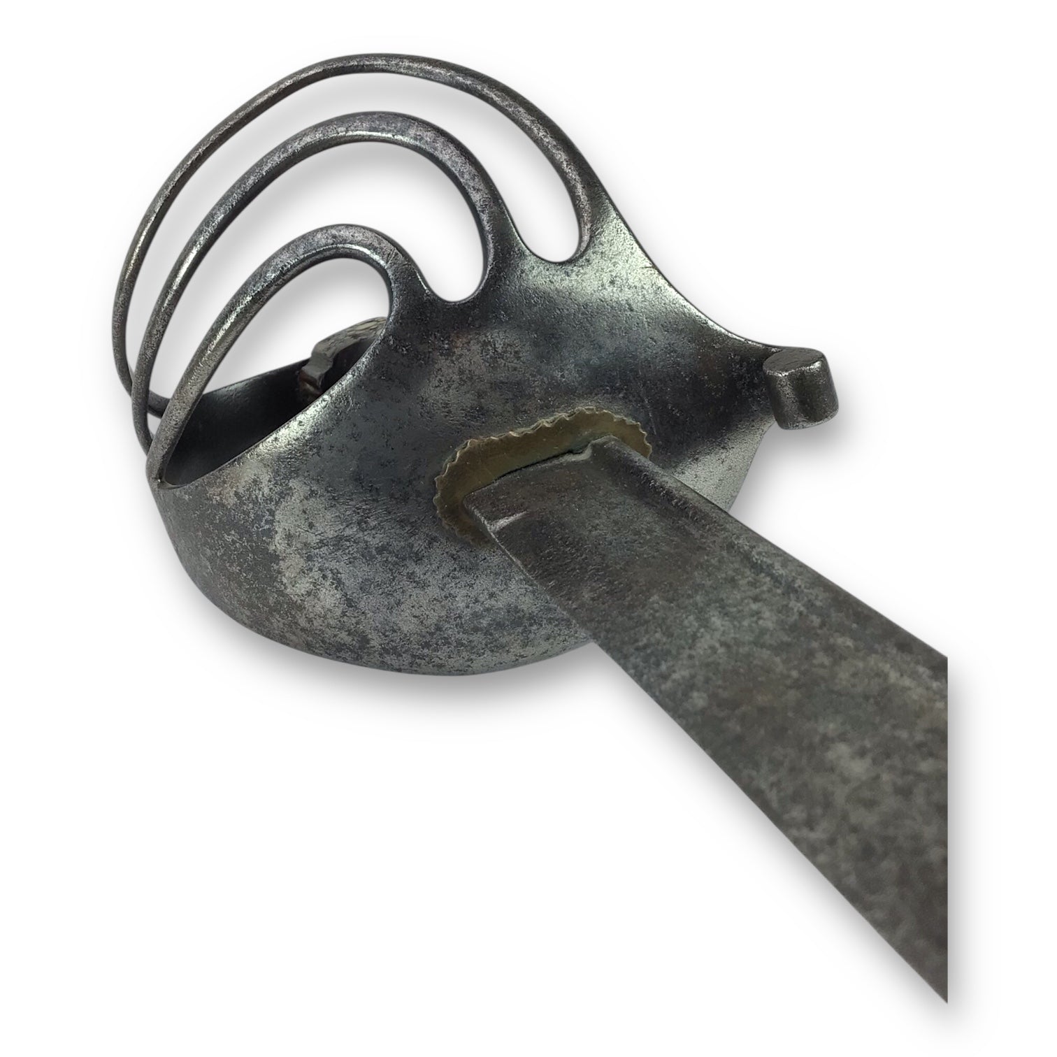 U.S. Revolution War Heavy Cavalry Sabre - Quill Tip, Bone & Brass Hilt