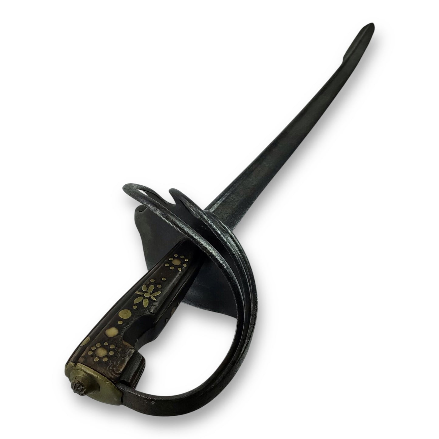 U.S. Revolution War Heavy Cavalry Sabre - Quill Tip, Bone & Brass Hilt