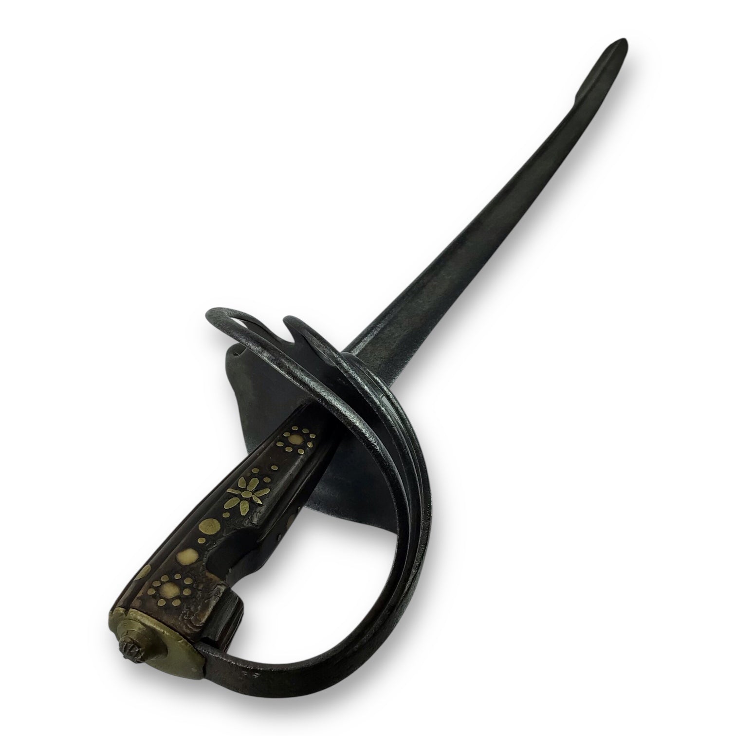 U.S. Revolution War Heavy Cavalry Sabre - Quill Tip, Bone & Brass Hilt