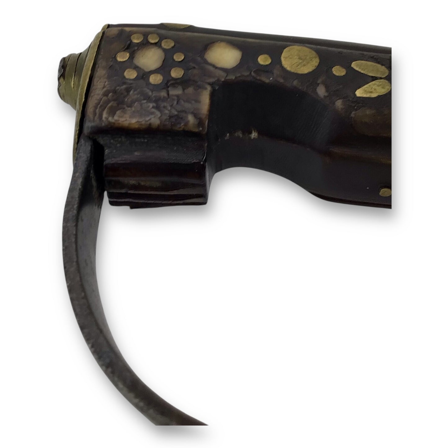 U.S. Revolution War Heavy Cavalry Sabre - Quill Tip, Bone & Brass Hilt