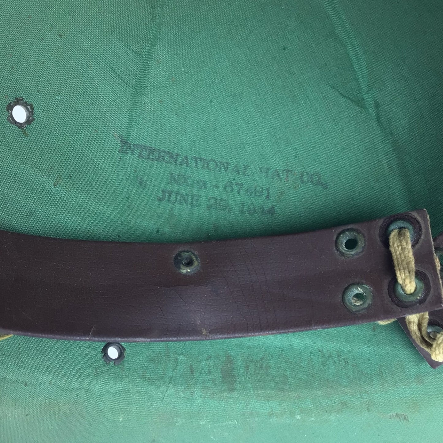 U.S. USMC Pith Helmet by International Hat Co., Dated June 29, 1944