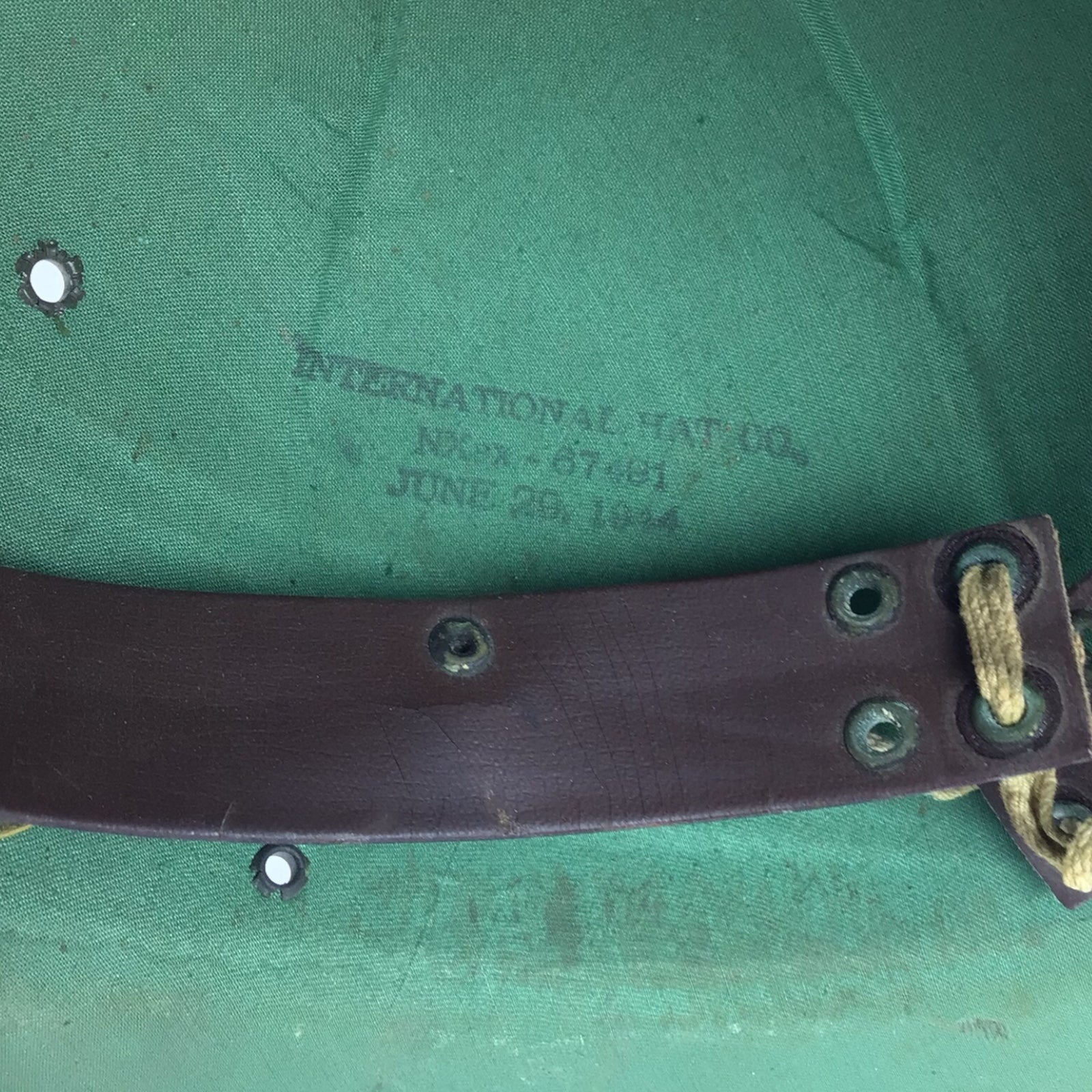 U.S. USMC Pith Helmet by International Hat Co., Dated June 29, 1944