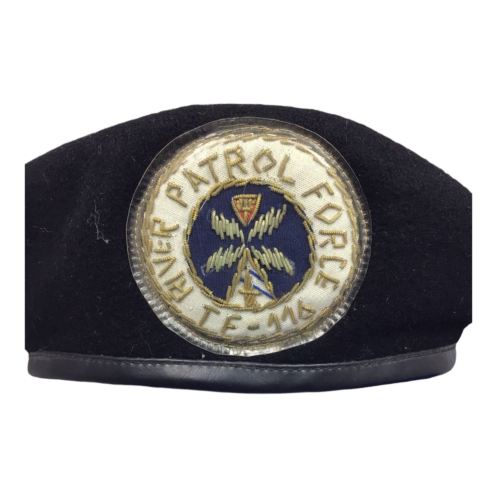 U.S. Vietnam War Black Wool Beret River Patrol Force TF-116 Patch In-Country Laminated version