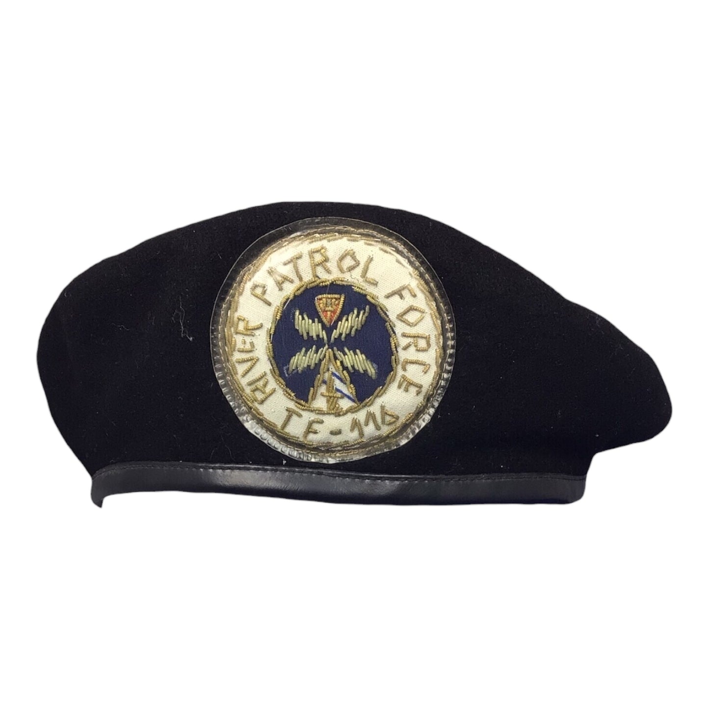 U.S. Vietnam War Black Wool Beret River Patrol Force TF-116 Patch In-Country Laminated version
