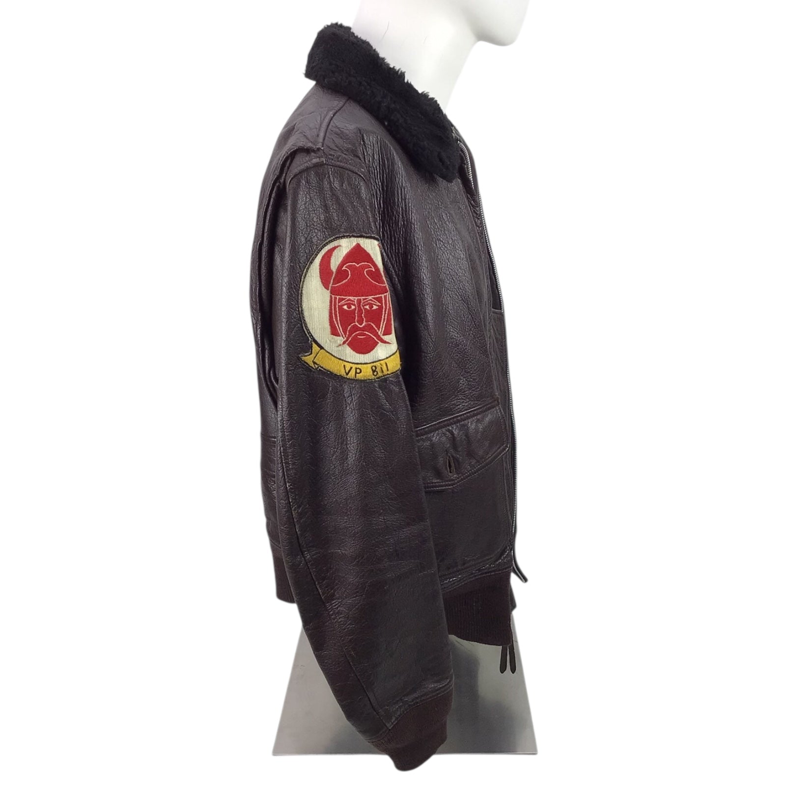 U.S. Vietnam War Brown Leather Flight Jacket VP-811 Patch