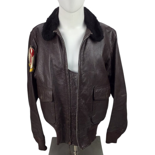 U.S. Vietnam War Brown Leather Flight Jacket VP-811 Patch