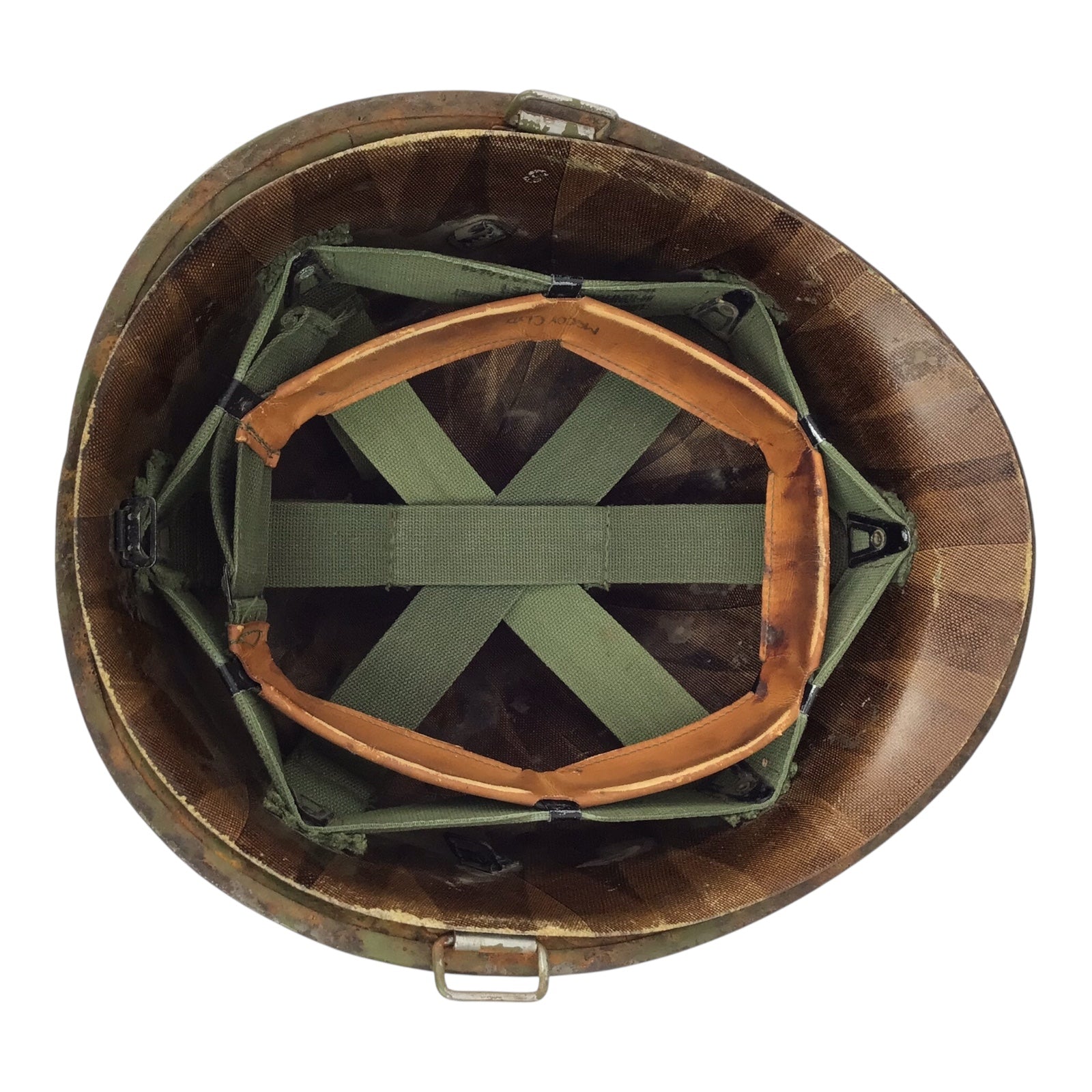 U.S. Vietnam War M1 Helmet ARVN Special Forces Paratrooper Named (Liner, no chinstrap)