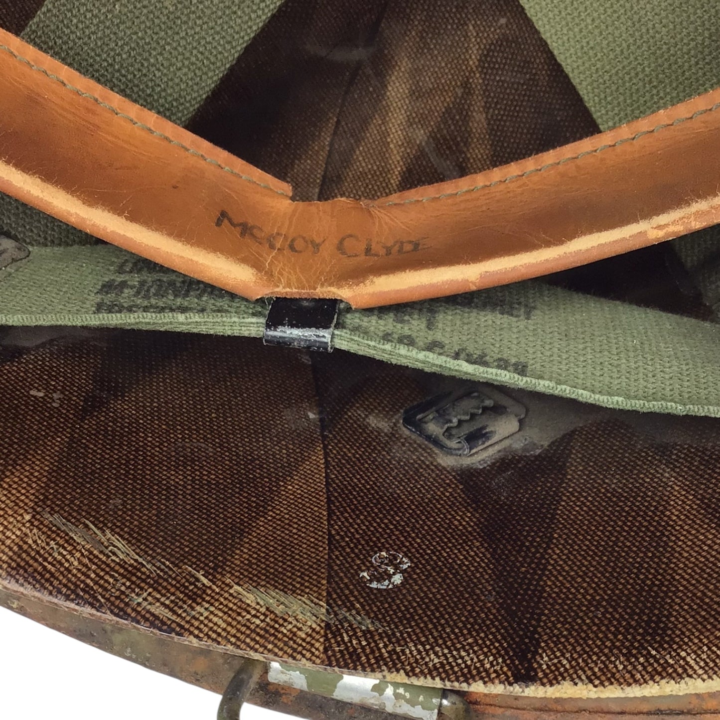 U.S. Vietnam War M1 Helmet ARVN Special Forces Paratrooper Named (Liner, no chinstrap)
