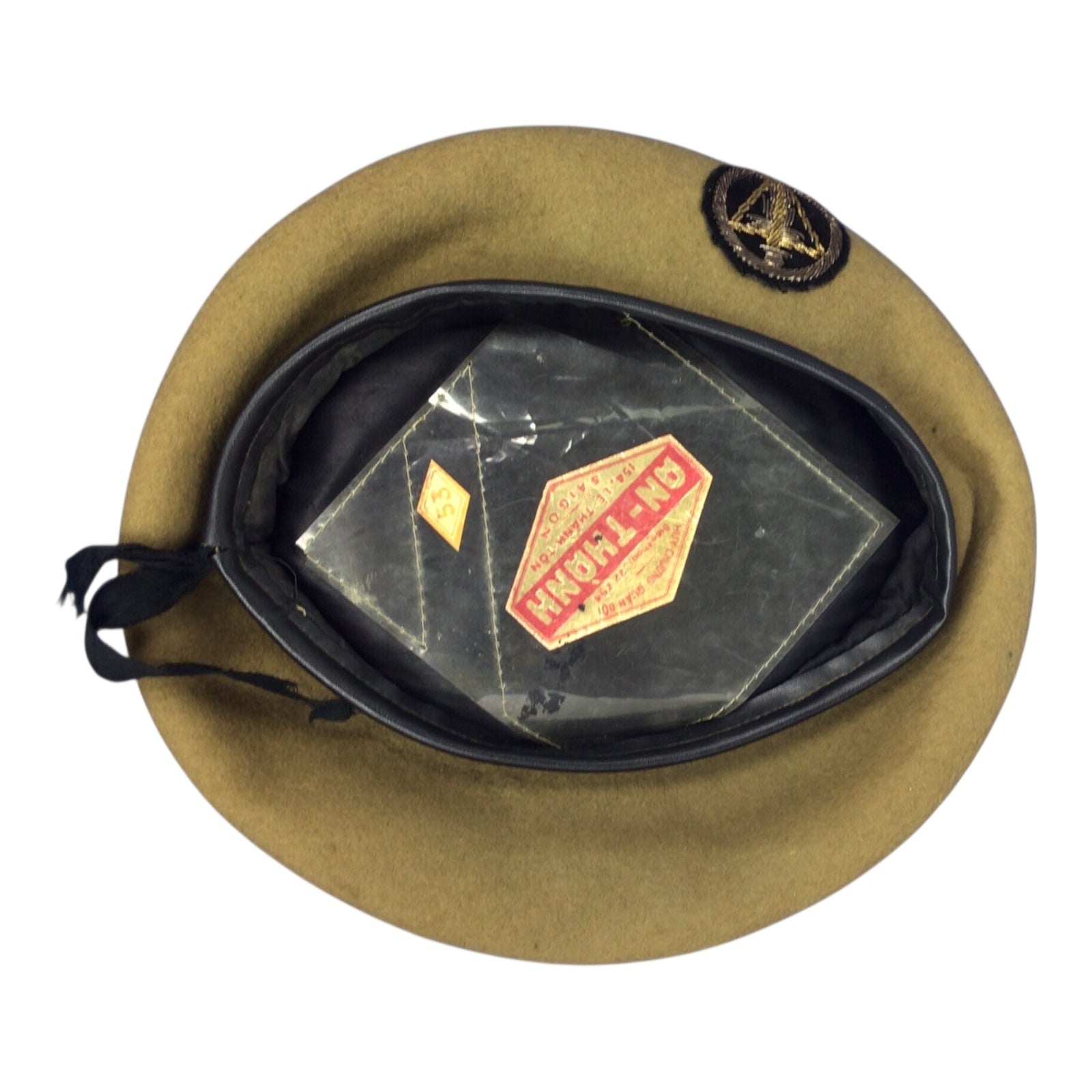 U.S. Vietnam War Tan Beret ARVN South Vietnamese "Cao Dai" Officer Bullion Patch Rare